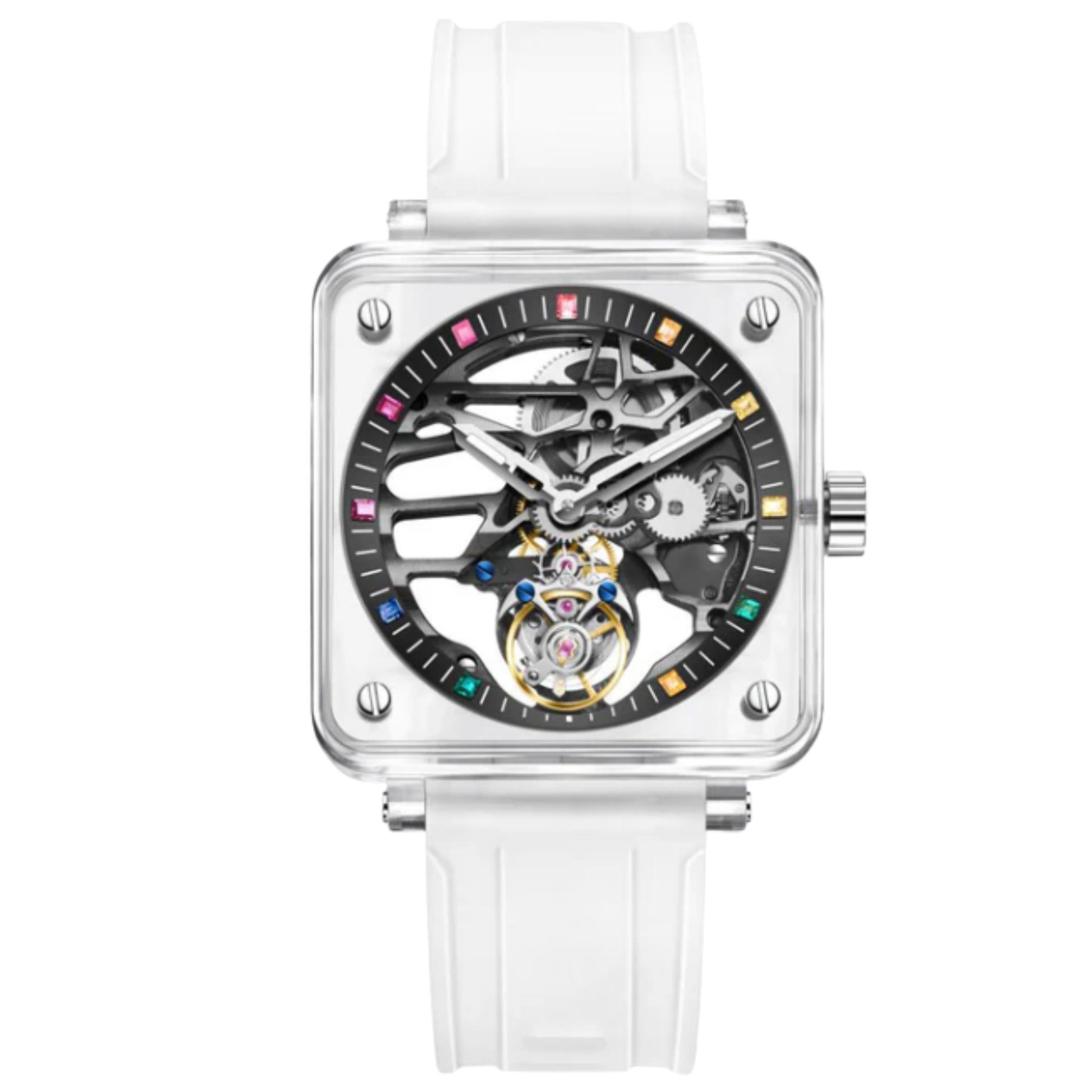 AESOP K9 Crystal Case Sapphire Mirror Tourbillon Watch 7058A