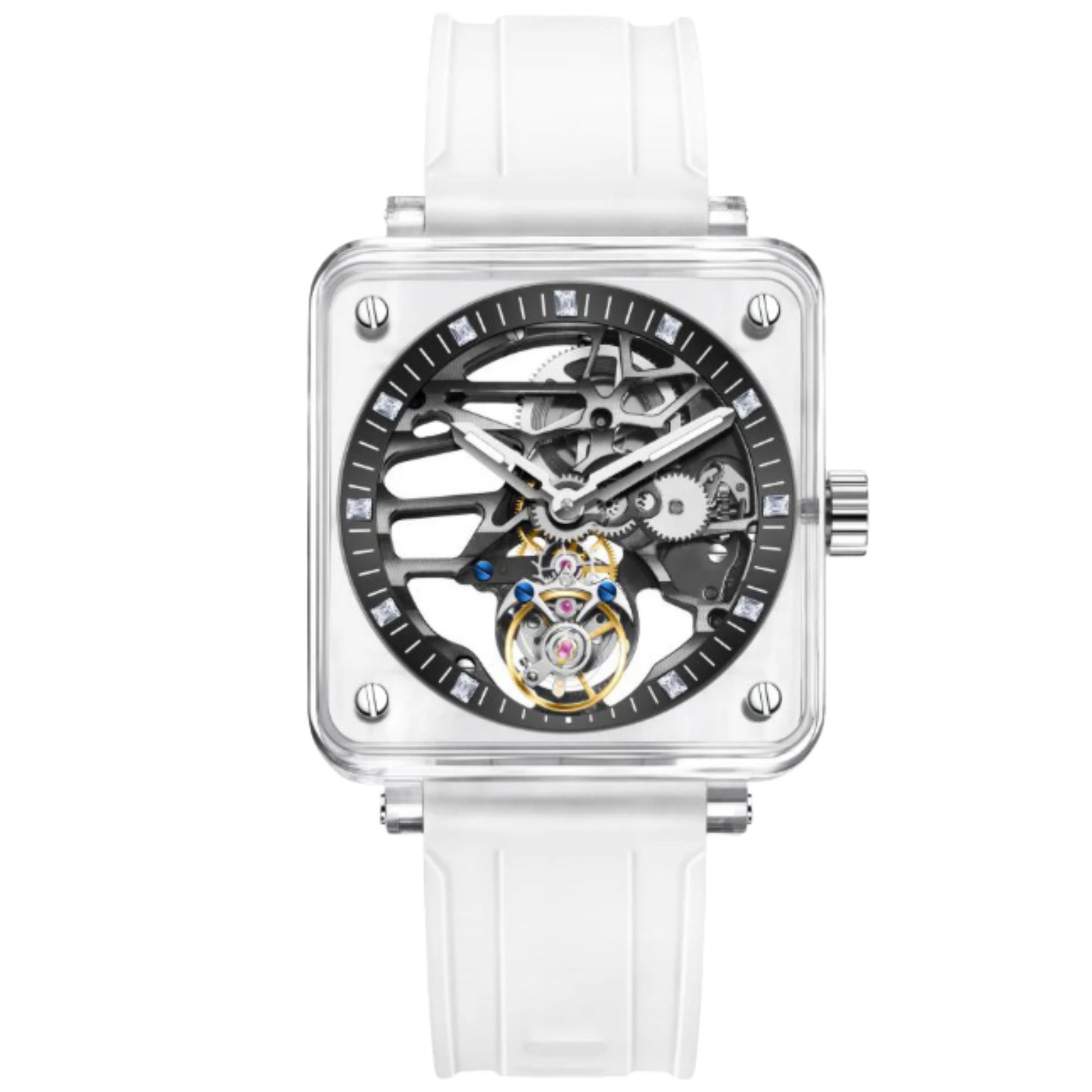 AESOP K9 Crystal Case Sapphire Mirror Tourbillon Watch 7058A