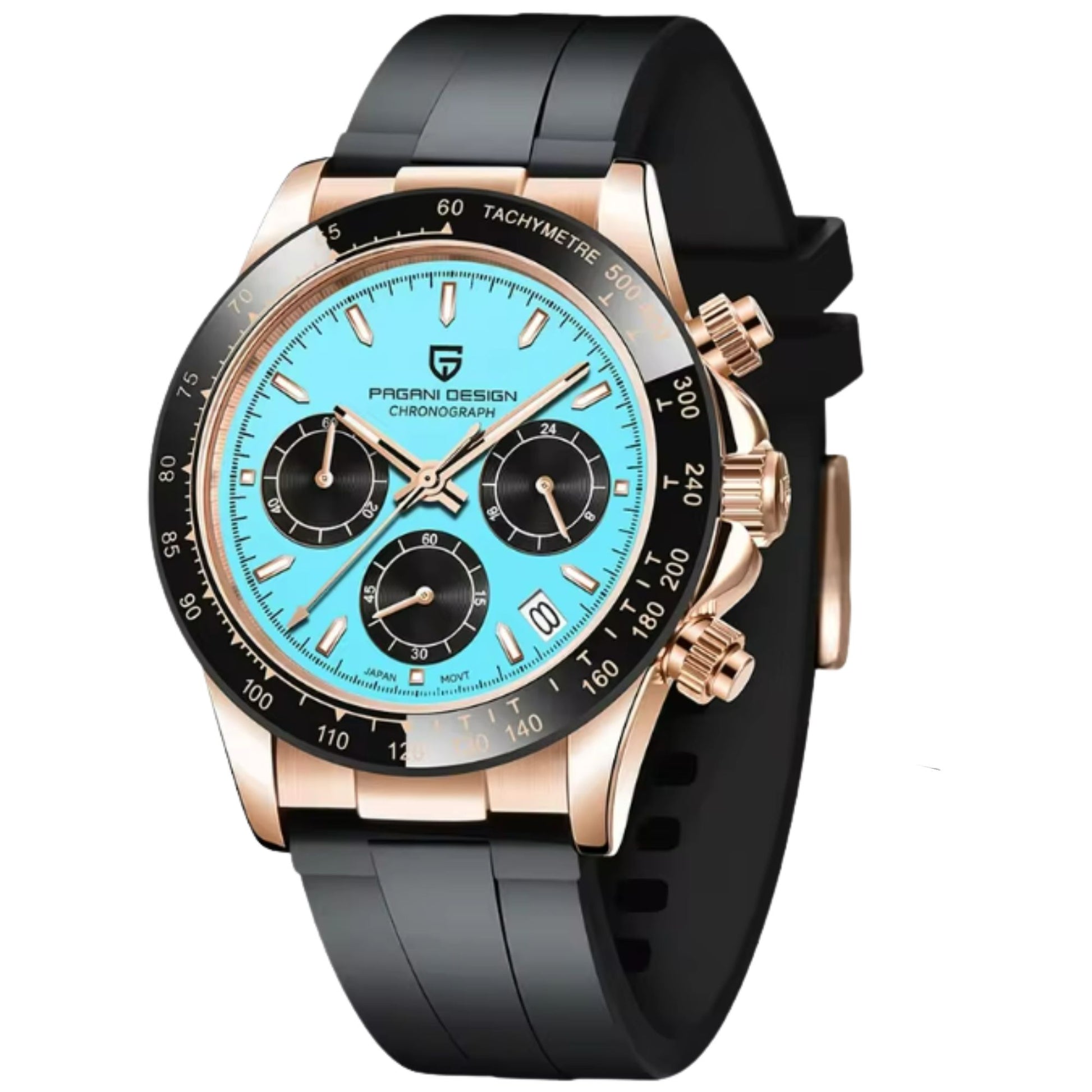 PAGANI DESIGN PD-1644 Meteorite Dial Fashion Men Quartz Wristwatches 100M Sapphire Glass Chronograph