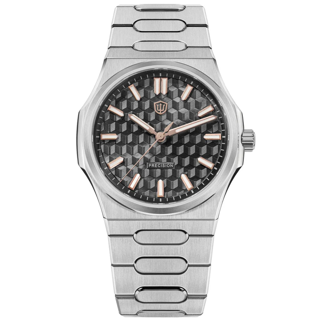Watchdives Premier WD0016B Square-Block Faceted Dial Original Design