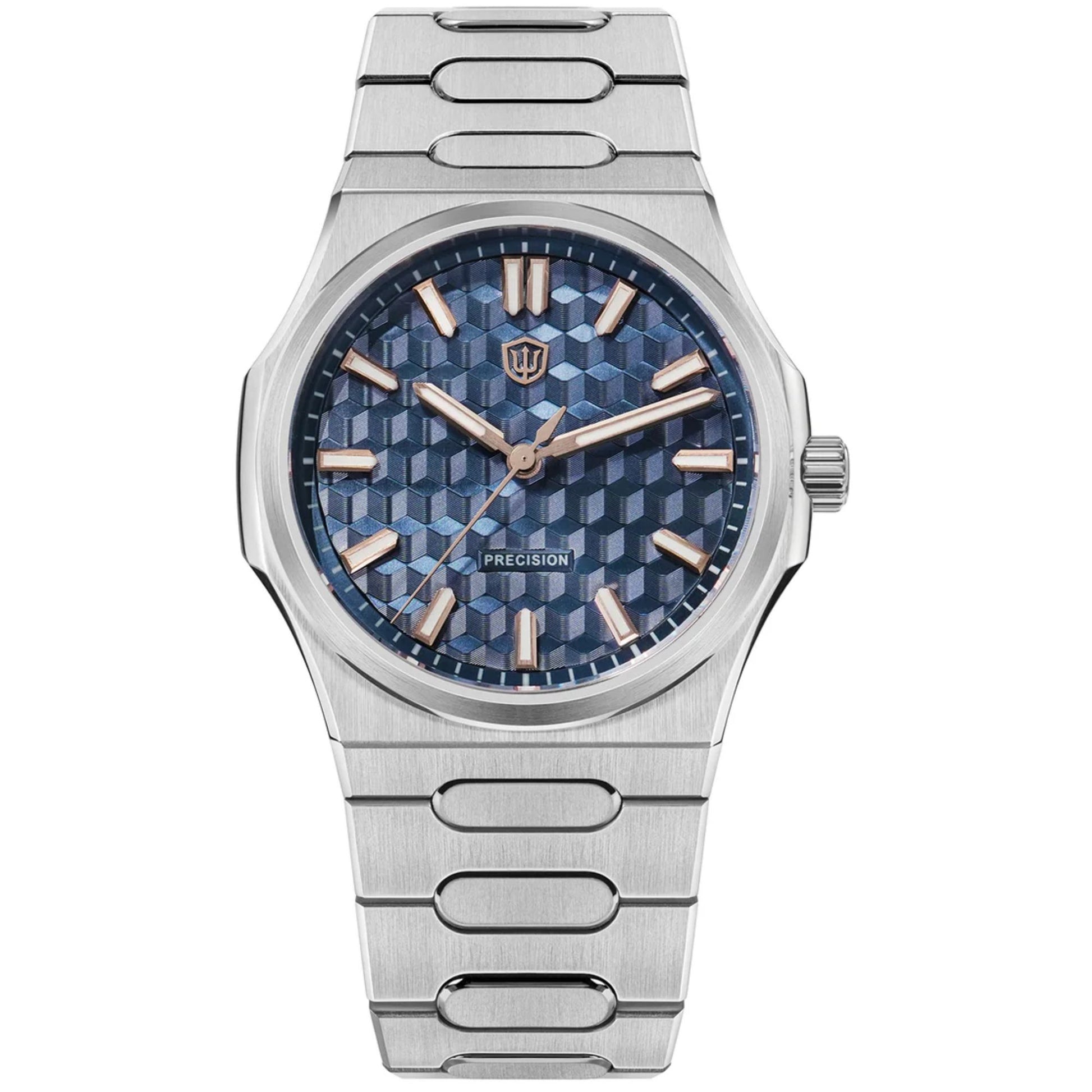 Watchdives Premier WD0016B Square-Block Faceted Dial Original Design
