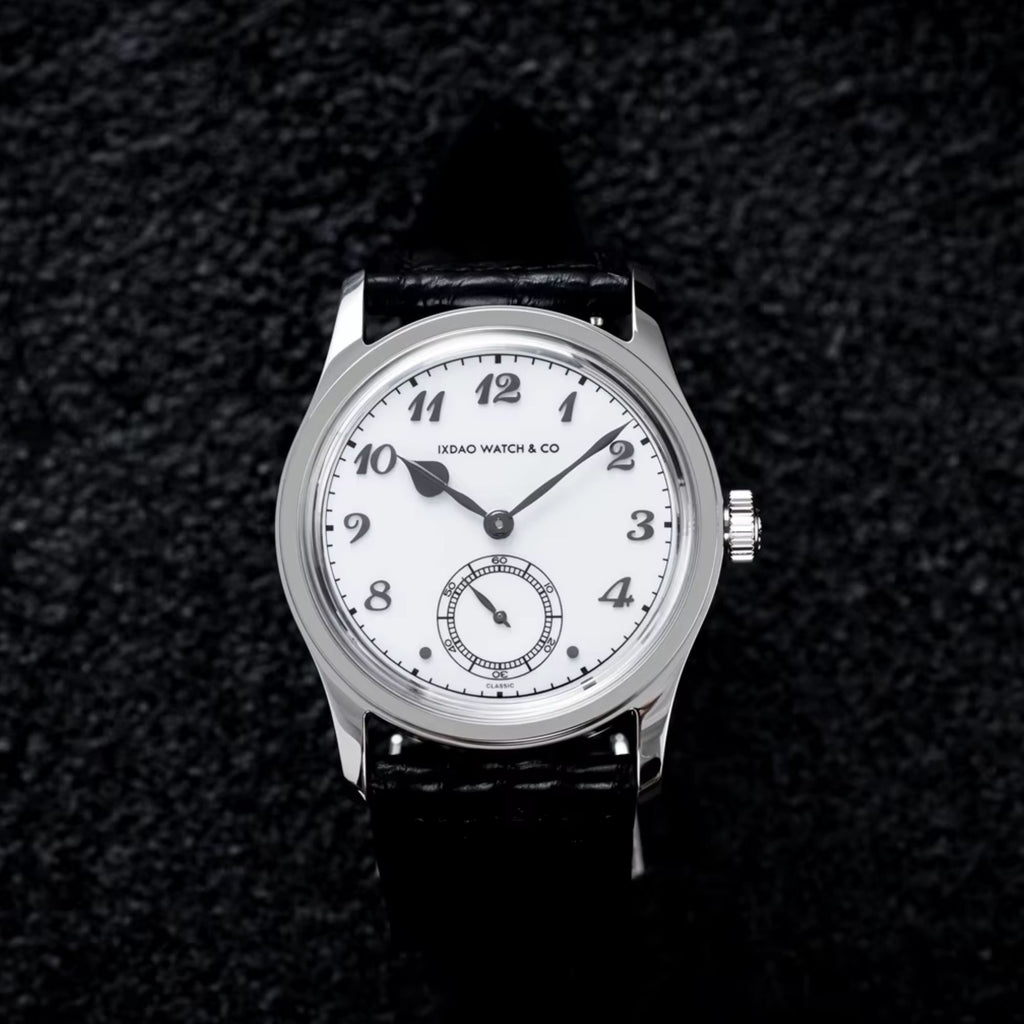 IX&DAO IPOSE Men's Formal Quartz Watches Sapphire Stainless Steel 5Bar Retro JDX06S Enamel Dial