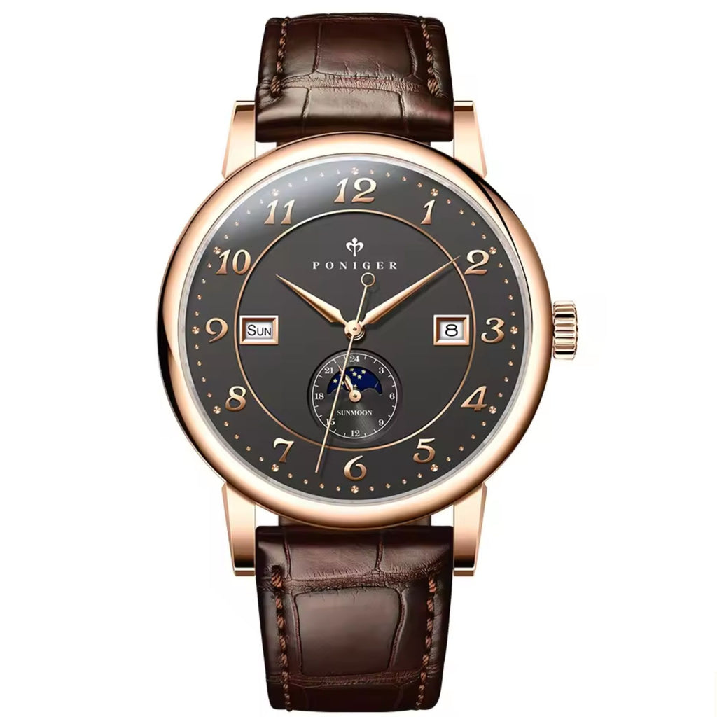 Poniger Watches Men P9.15 Casual Date Automatic Waterproof Watch Relogio Masculino
