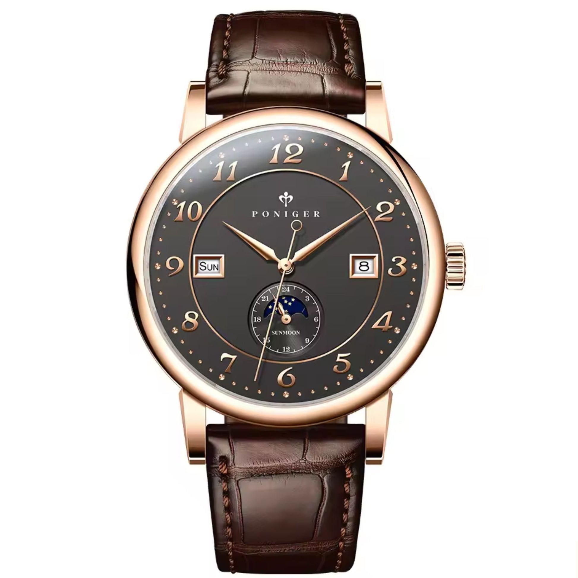 Poniger Watches Men P9.15 Casual Date Automatic Waterproof Watch Relogio Masculino
