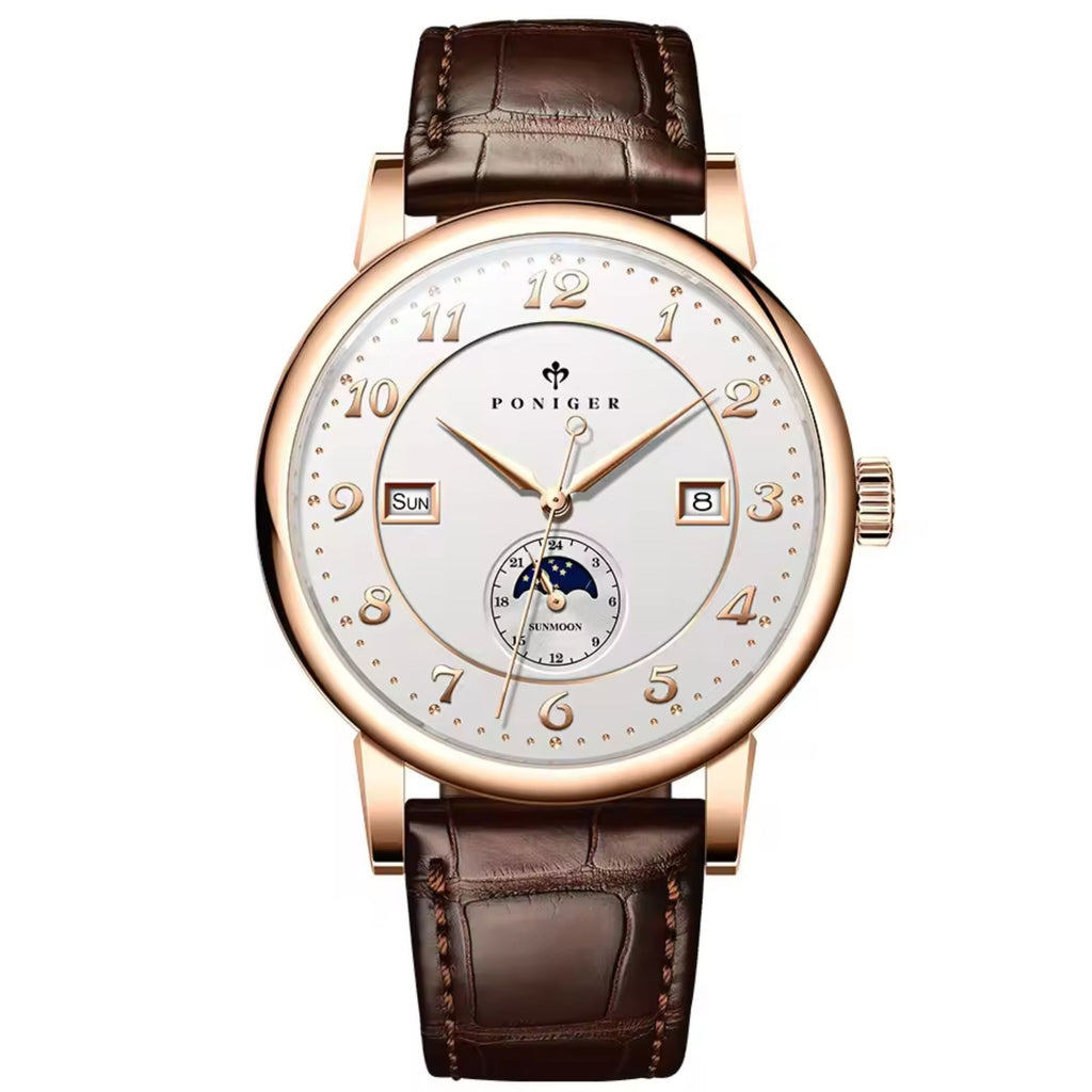 Poniger Watches Men P9.15 Casual Date Automatic Waterproof Watch Relogio Masculino
