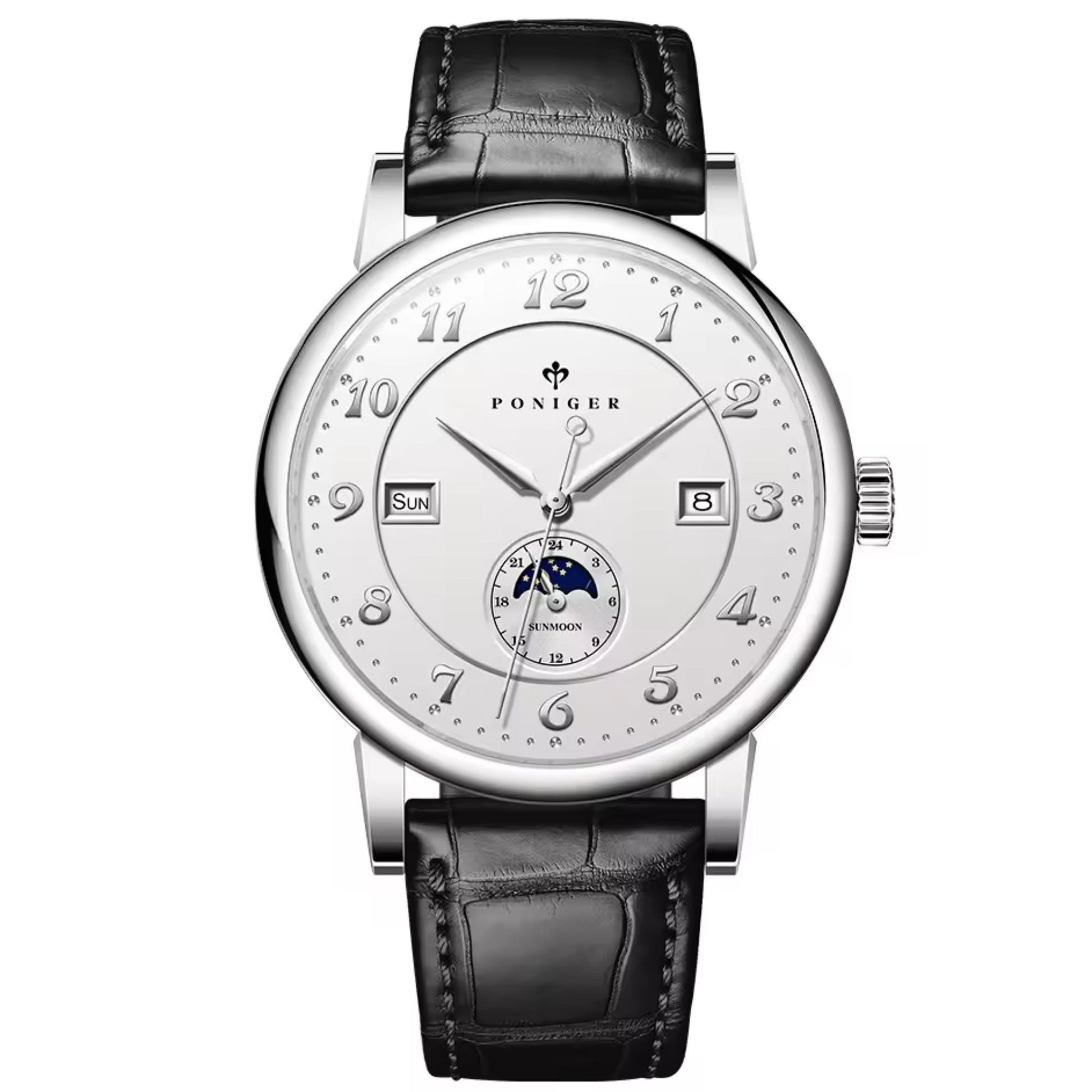 Poniger Watches Men P9.15 Casual Date Automatic Waterproof Watch Relogio Masculino