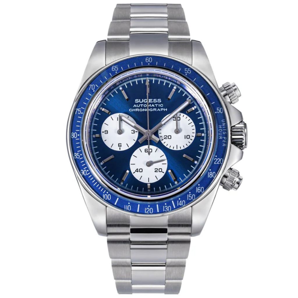 Seestern S473 Automatic Chronograph Sapphire Bezel Blue Dial