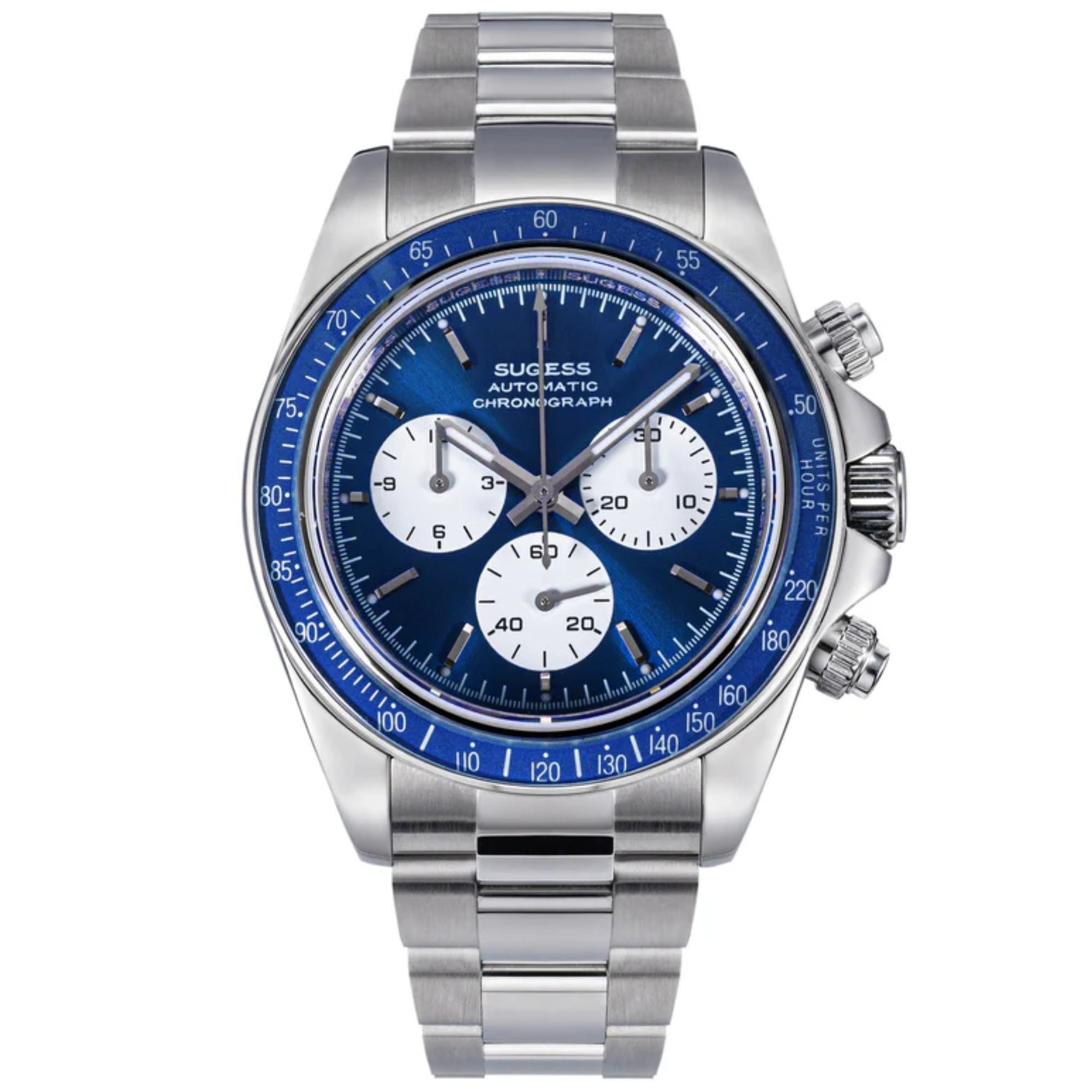 Seestern S473 Automatic Chronograph Sapphire Bezel Blue Dial