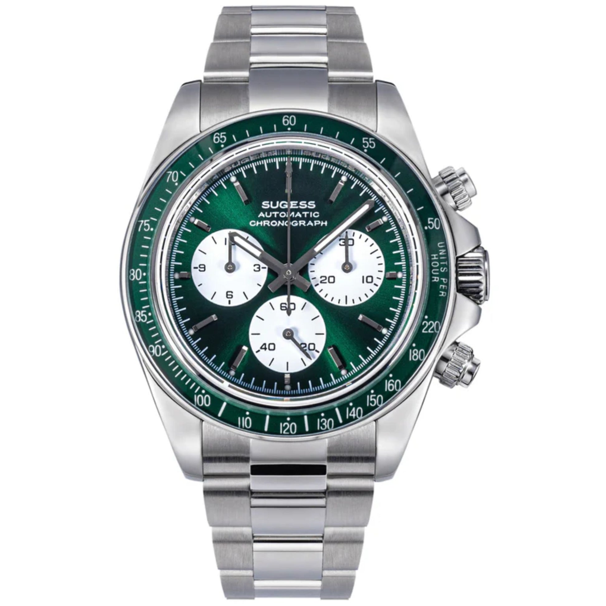 Seestern S473 Automatic Chronograph Sapphire Bezel Green Dial