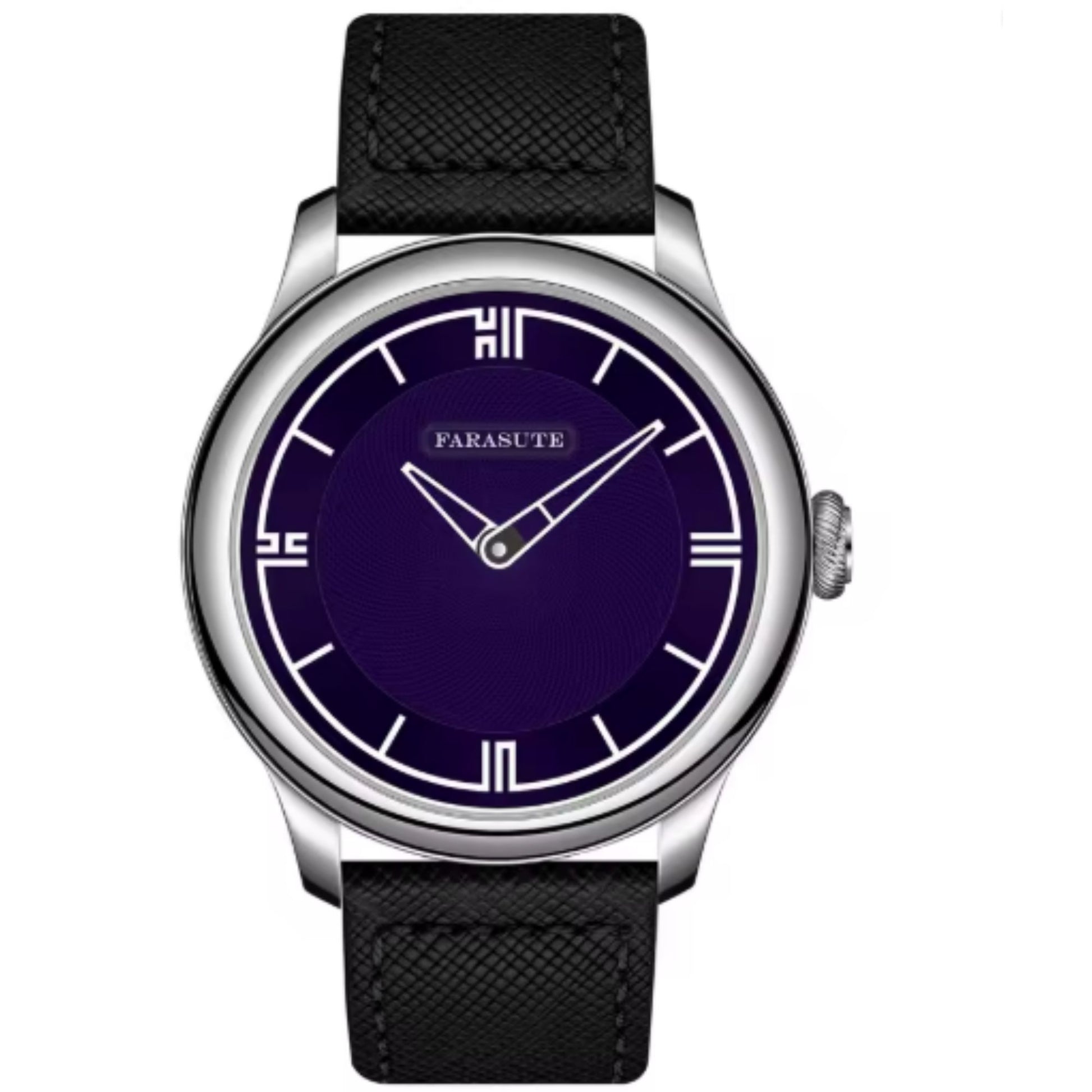 FARASUTE Men Watch 40mm Manual Winding Mechanical Wristwatch Power Reserve Display 80 Hours