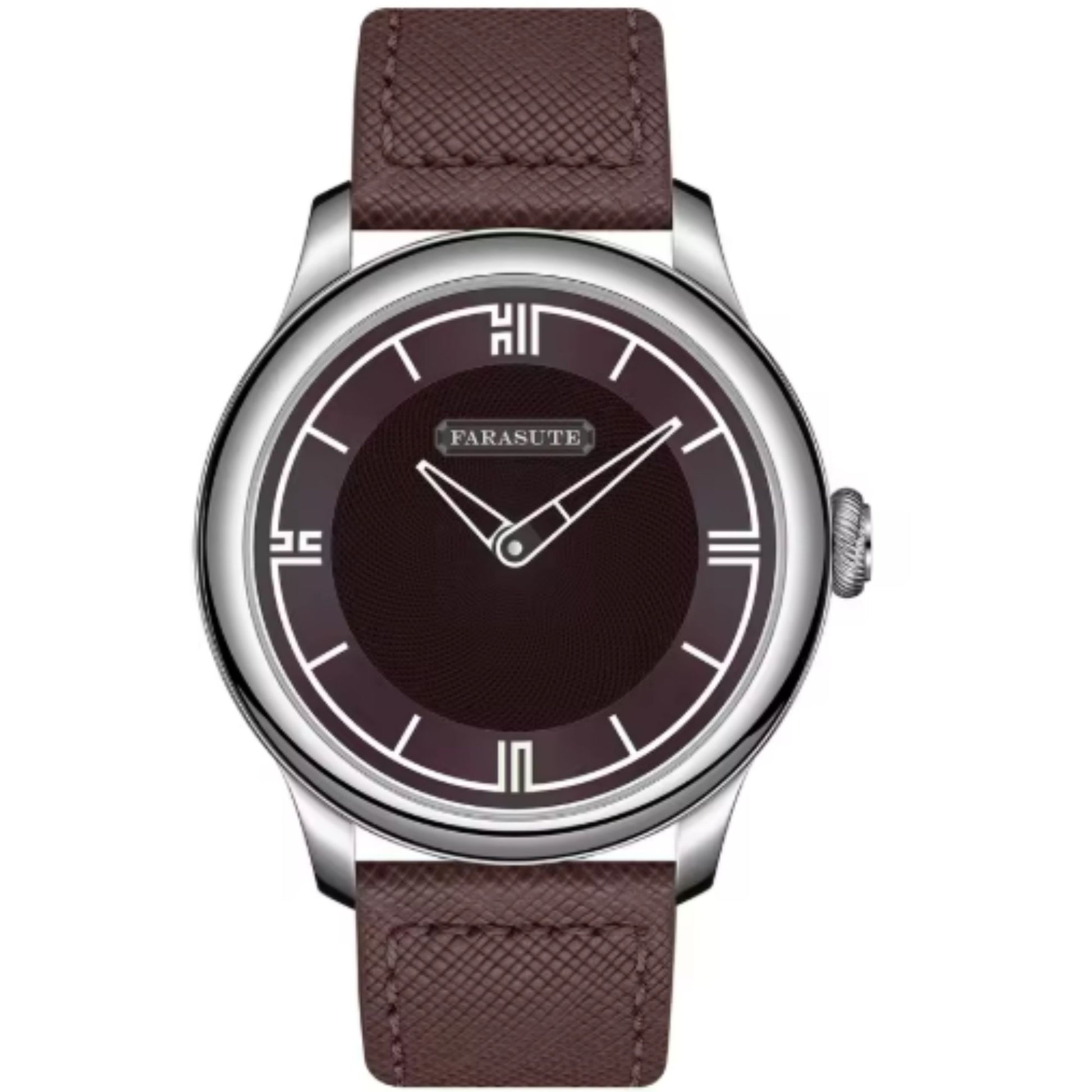 FARASUTE Men Watch 40mm Manual Winding Mechanical Wristwatch Power Reserve Display 80 Hours