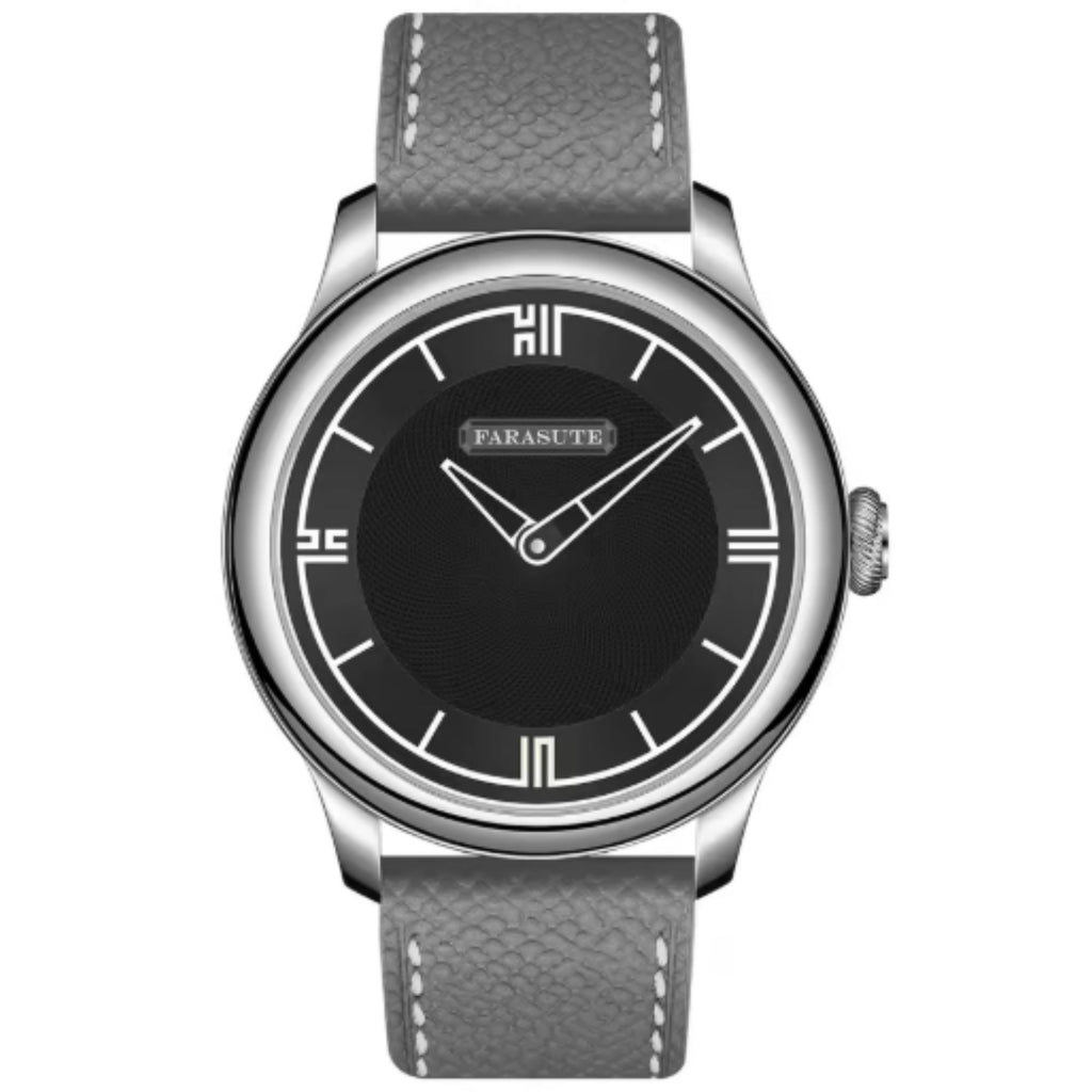 FARASUTE Men Watch 40mm Manual Winding Mechanical Wristwatch Power Reserve Display 80 Hours