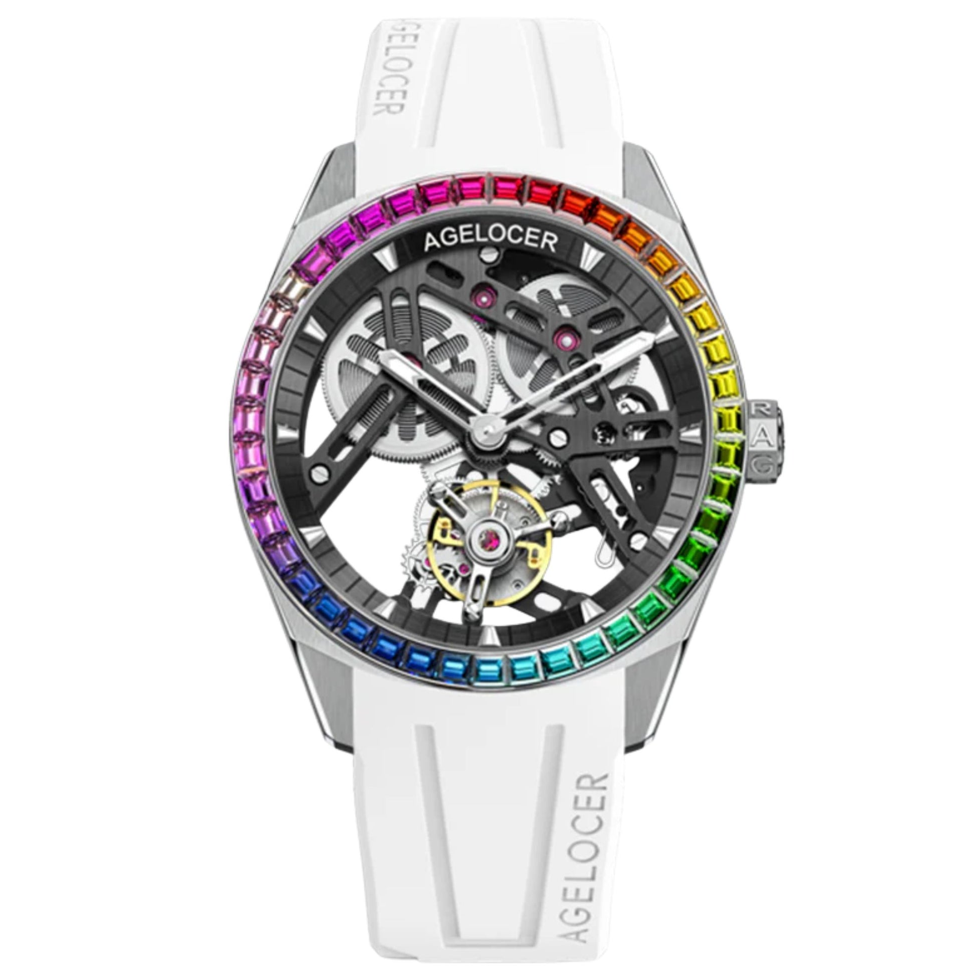 AGELOCER Free-sprung Balance Luxury Rainbow Tourbillon Watch