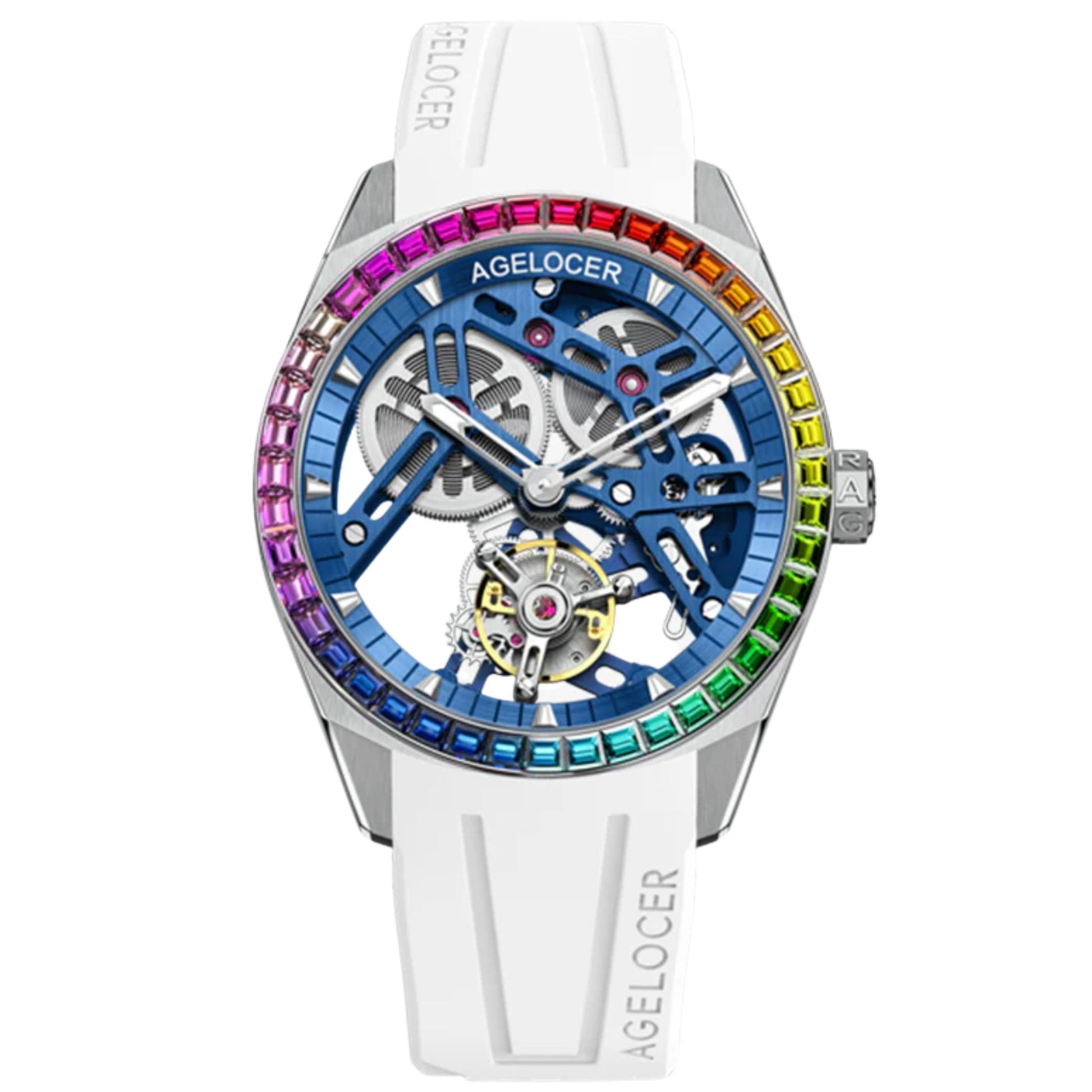 AGELOCER Free-sprung Balance Luxury Rainbow Tourbillon Watch