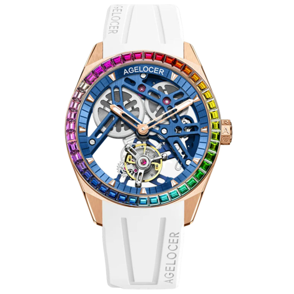 AGELOCER Free-sprung Balance Luxury Rainbow Tourbillon Watch