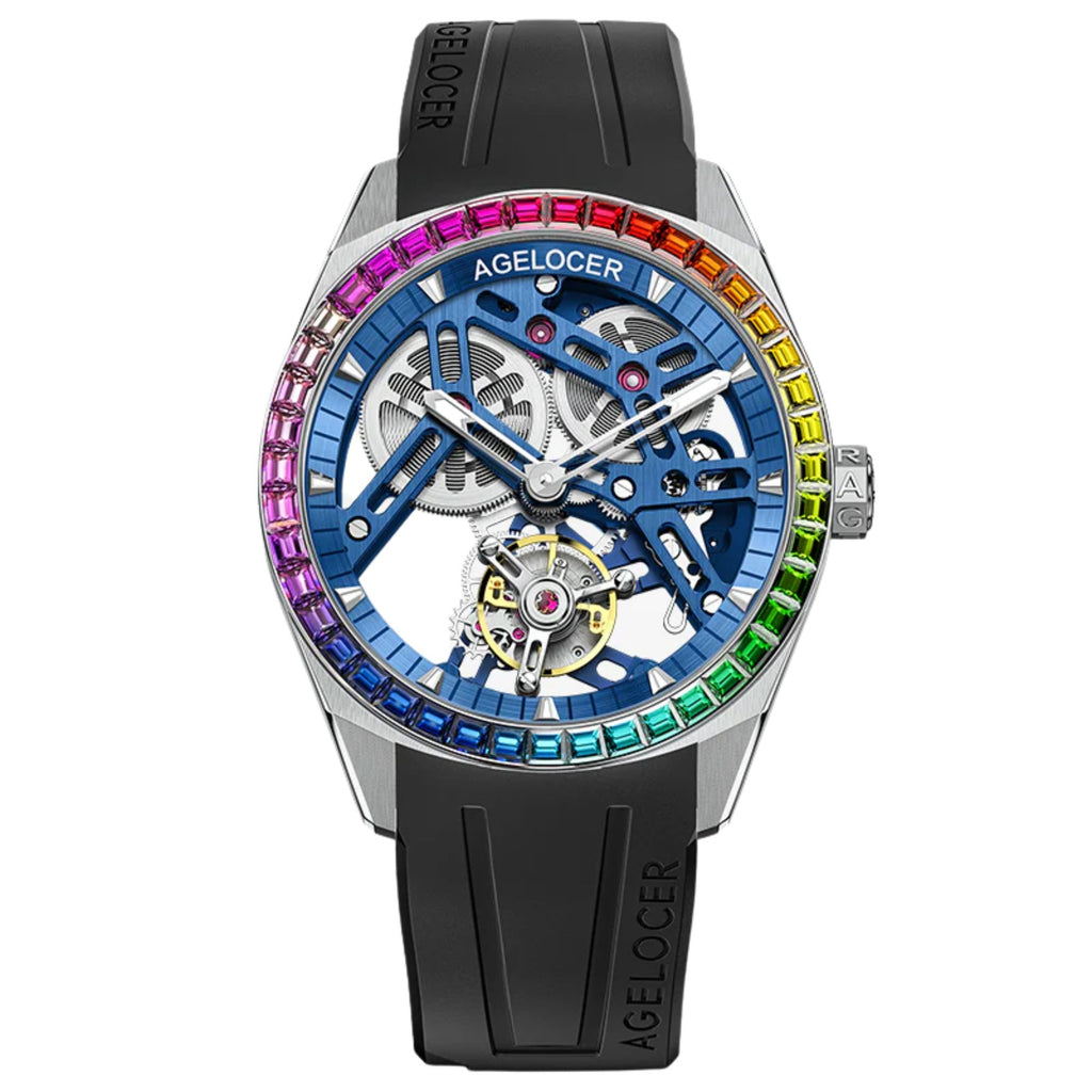 AGELOCER Free-sprung Balance Luxury Rainbow Tourbillon Watch