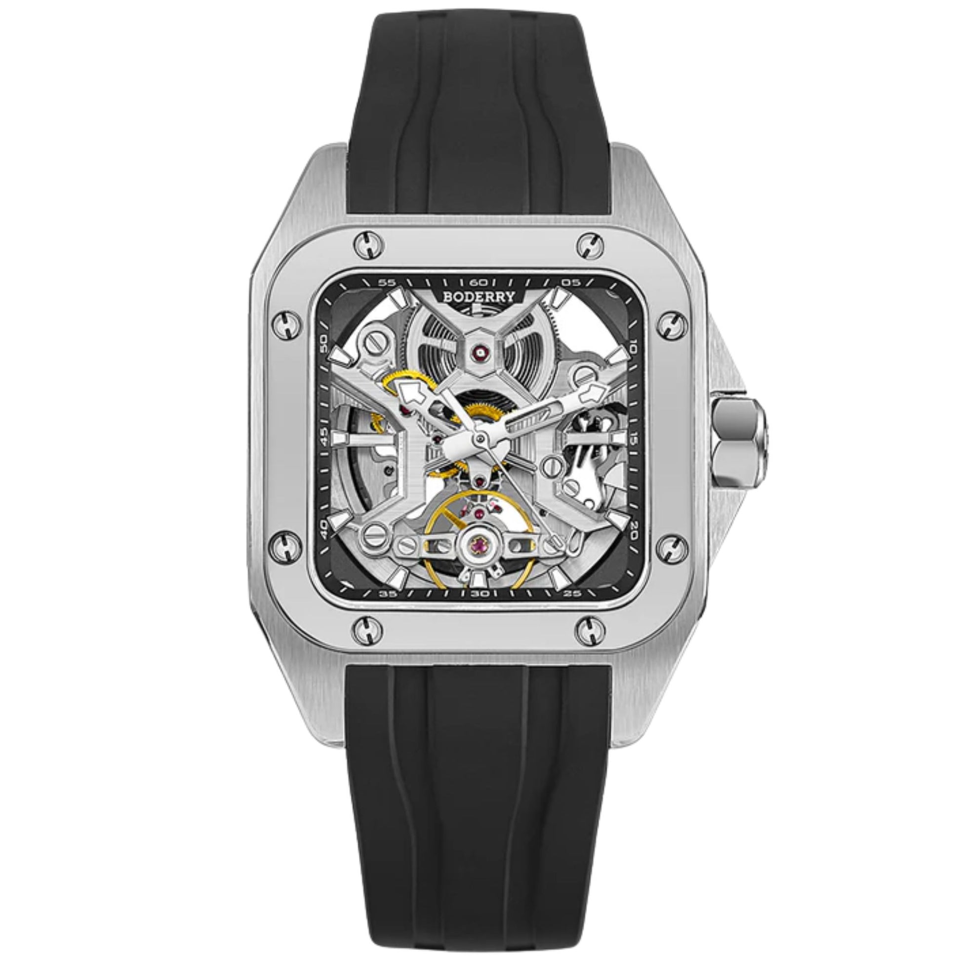 BODERRY STORM - Square Automatic Titanium Watch | A10T-04