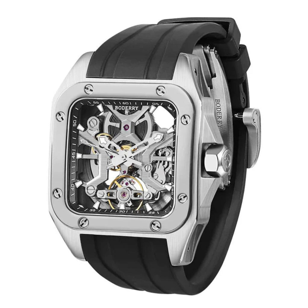 BODERRY STORM - Square Automatic Titanium Watch | A10T-04