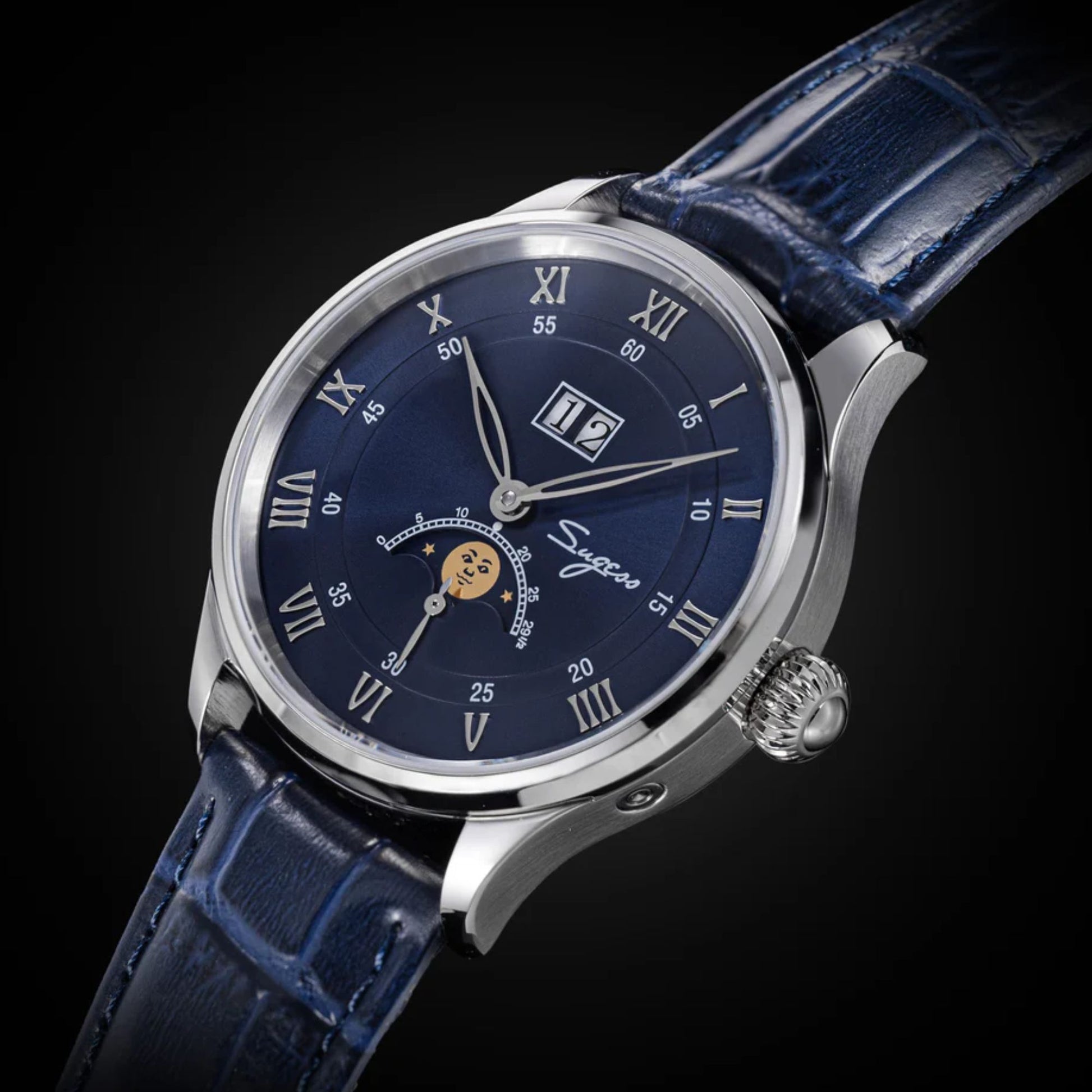 MoonPhase Master S437-2 Moon Phase Automatic Stainless Steel Case Blue Dial