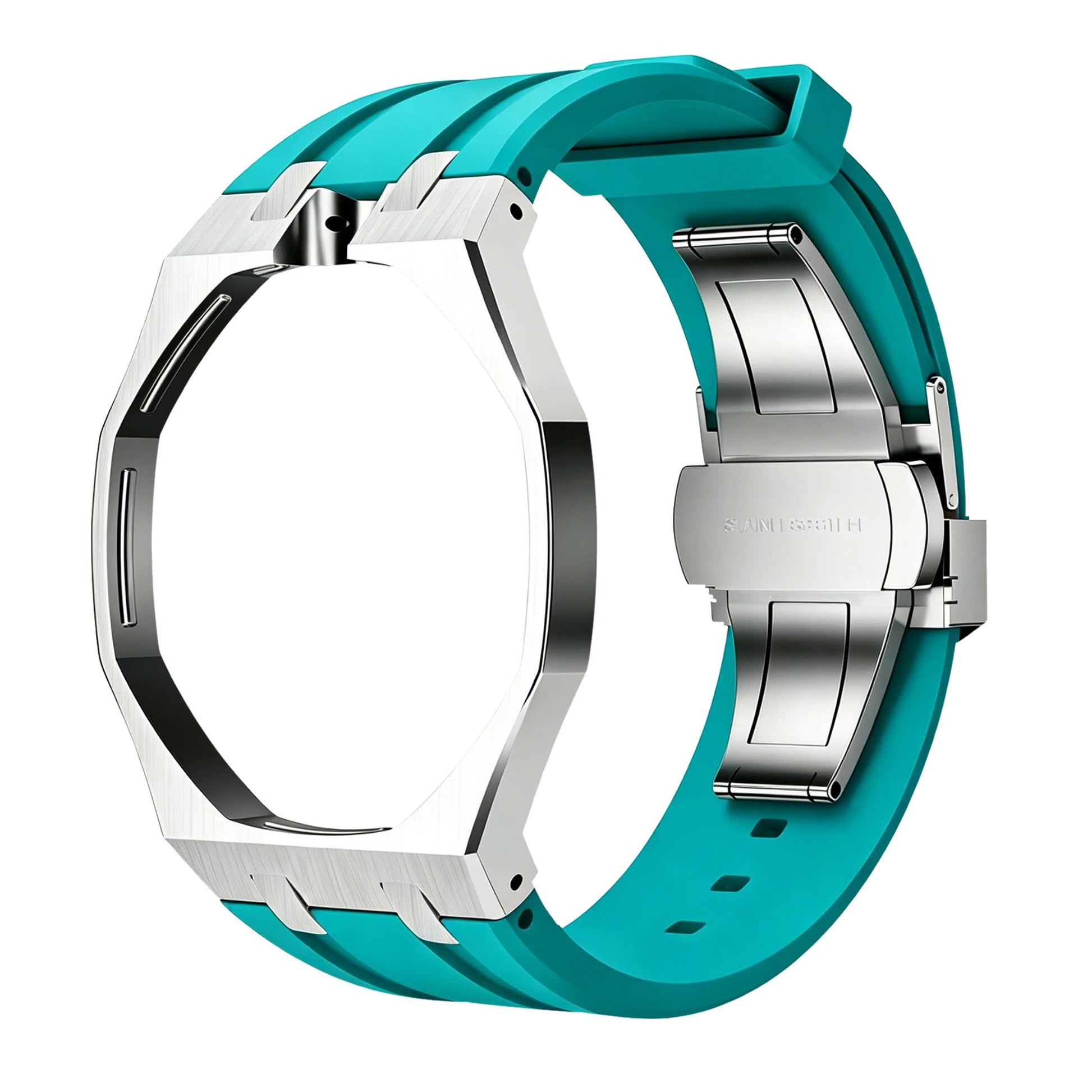 AP Swatch Watch Modkit Case & Strap | Stainless Steel Case | FKM High Quality Rubber Bracelet | Butterfly Clasp