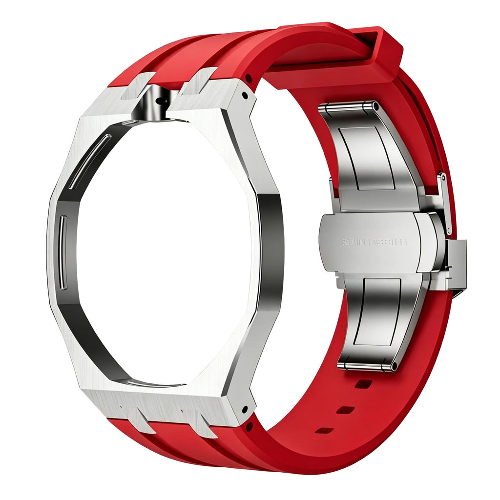 AP Swatch Watch Modkit Case & Strap | Stainless Steel Case | FKM High Quality Rubber Bracelet | Butterfly Clasp