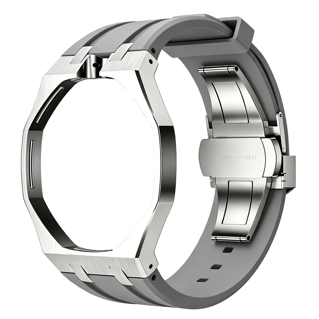 AP Swatch Watch Modkit Case & Strap | Stainless Steel Case | FKM High Quality Rubber Bracelet | Butterfly Clasp