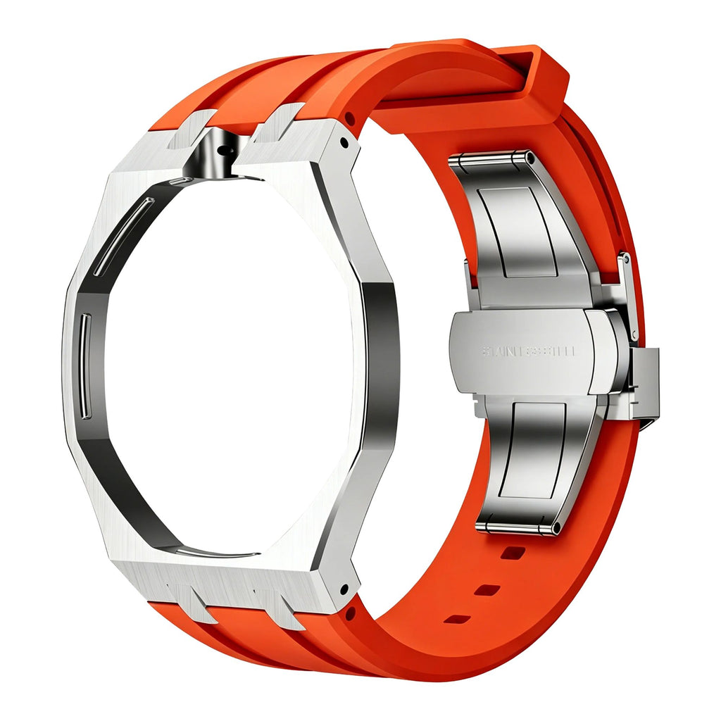 AP Swatch Watch Modkit Case & Strap | Stainless Steel Case | FKM High Quality Rubber Bracelet | Butterfly Clasp
