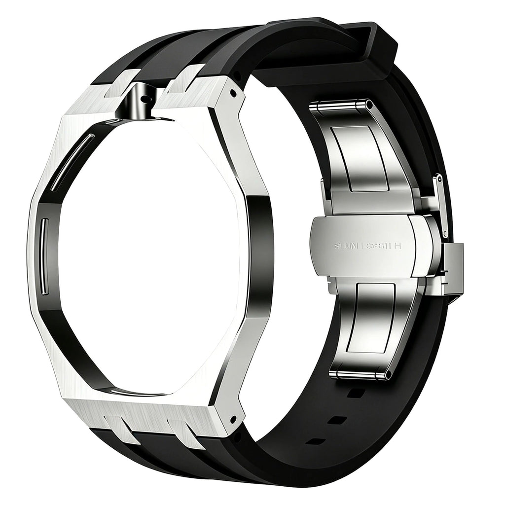 AP Swatch Watch Modkit Case & Strap | Stainless Steel Case | FKM High Quality Rubber Bracelet | Butterfly Clasp