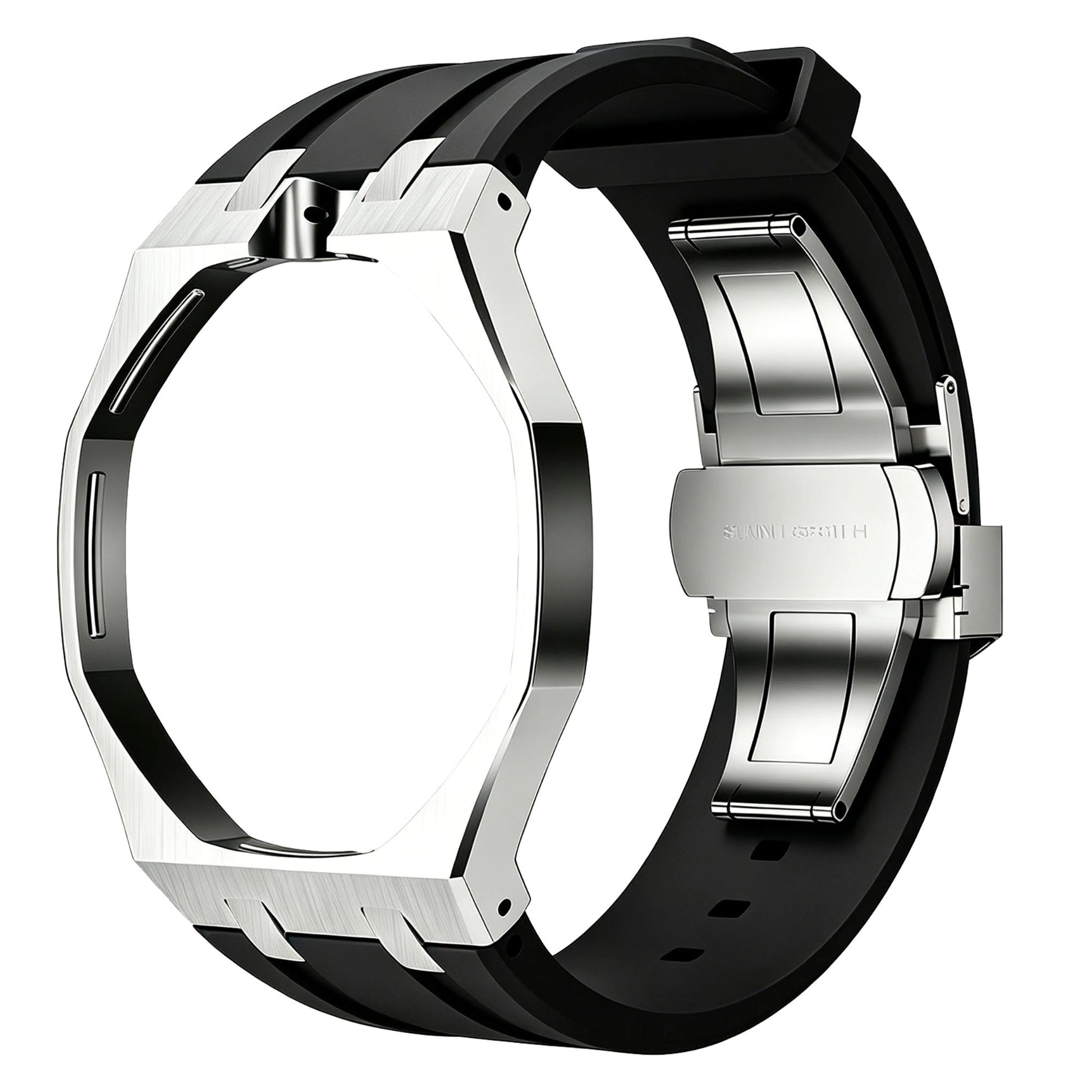 AP Swatch Watch Modkit Case & Strap | Stainless Steel Case | FKM High Quality Rubber Bracelet | Butterfly Clasp