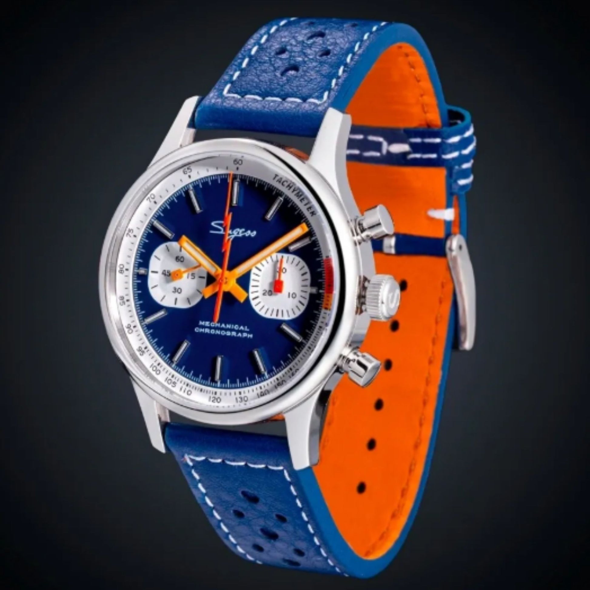 S387F Dark Blue Mechanical Chronograph 40 mm V2