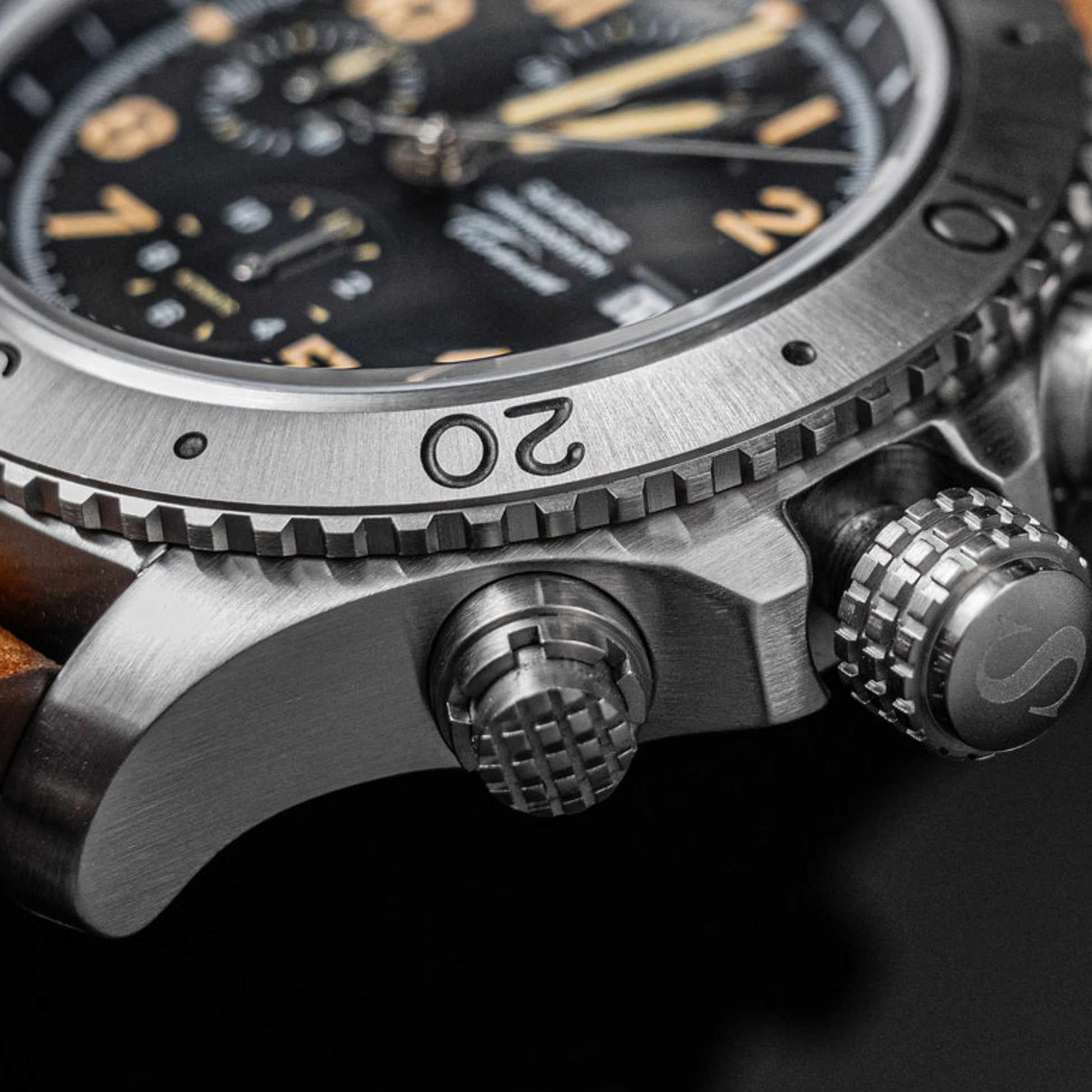 Sugess S464 Titanium Chronograph White Dial