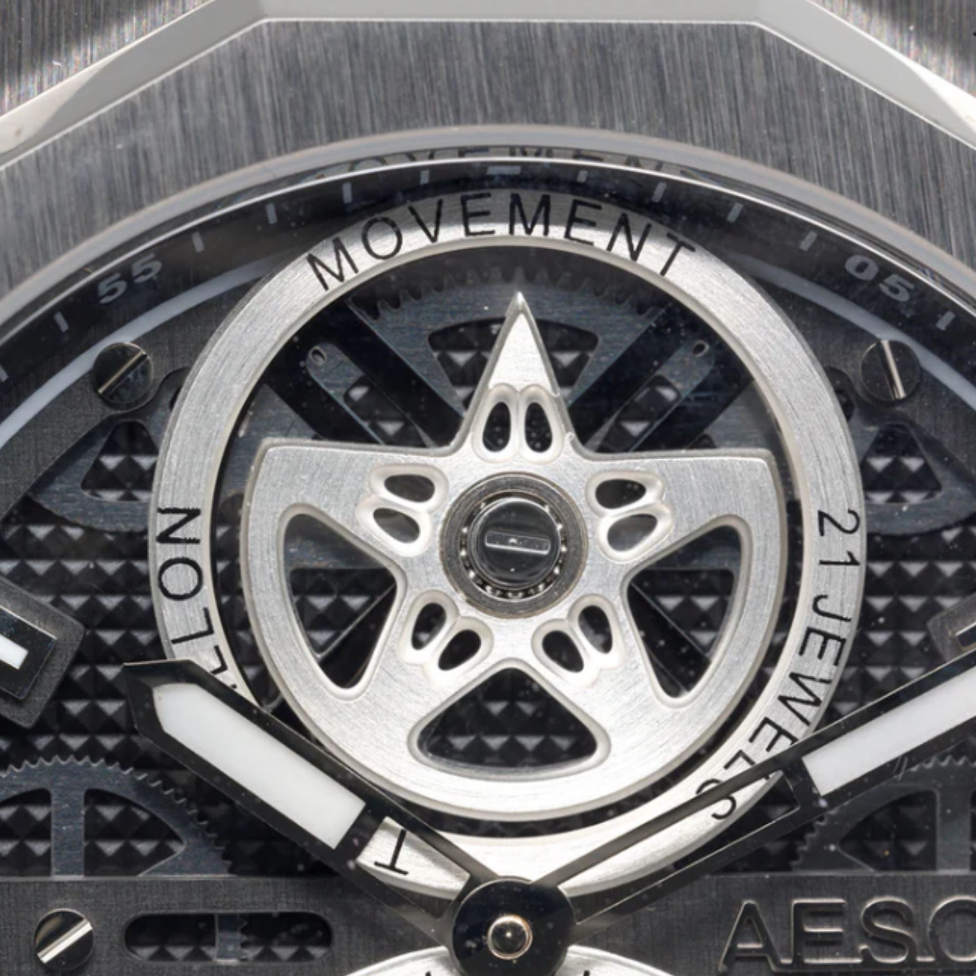AESOP Skeleton tourbillon movement mechanical men watch 7092