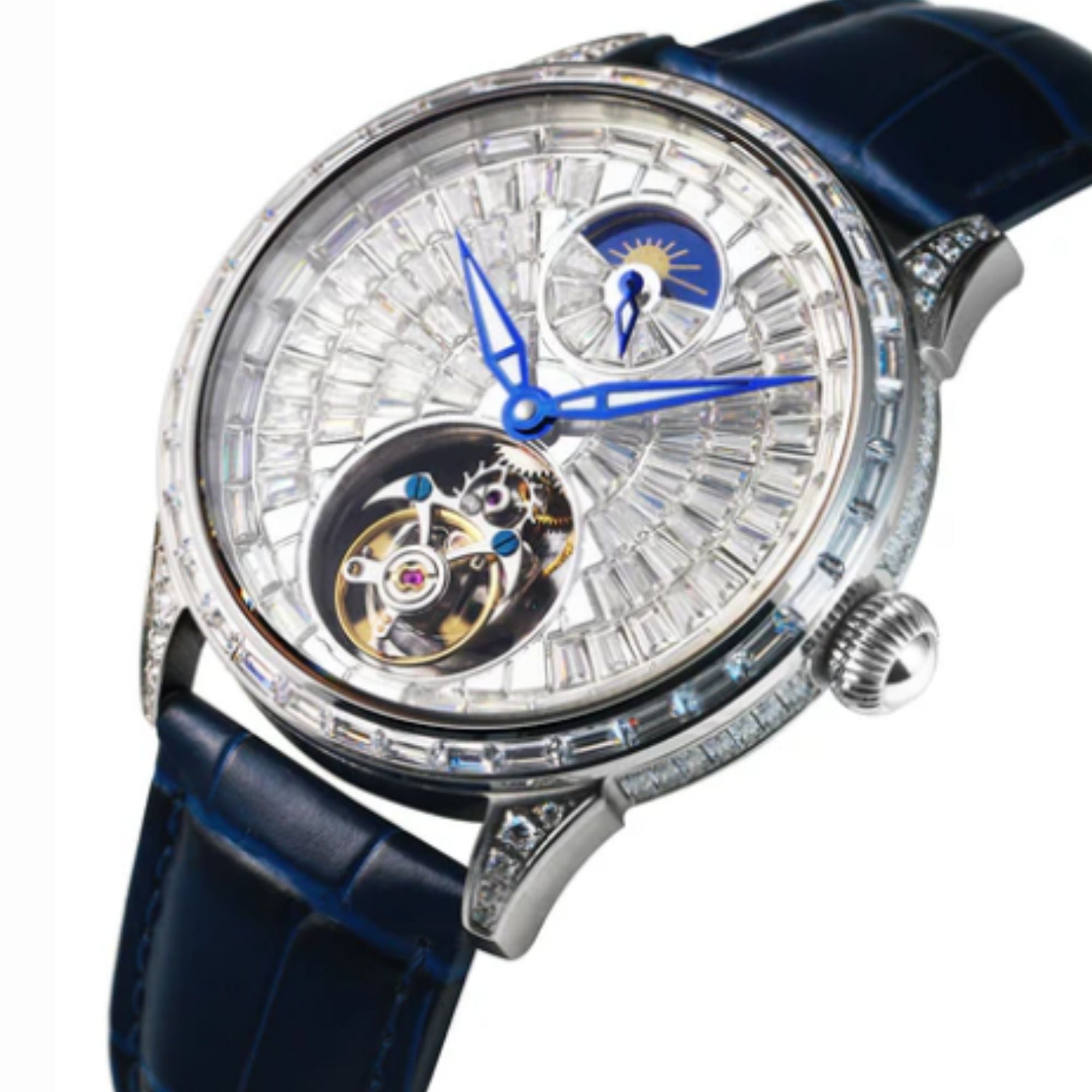 AESOP Diamond tourbillon movement mechanical men watch 7093