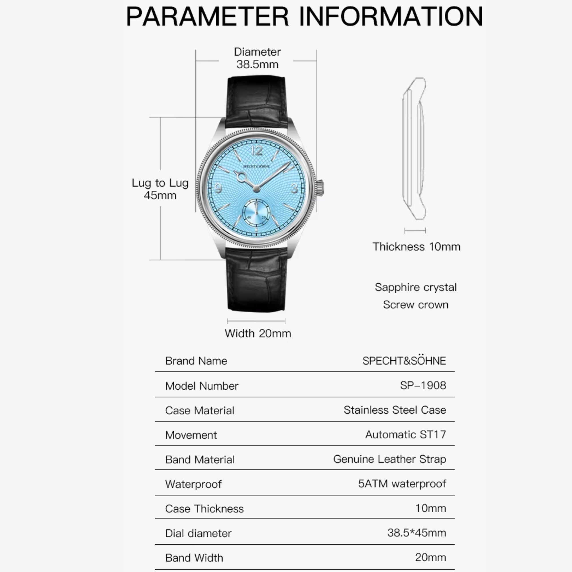 Specht & Söhne 1908 Classic Men's automatic Watch