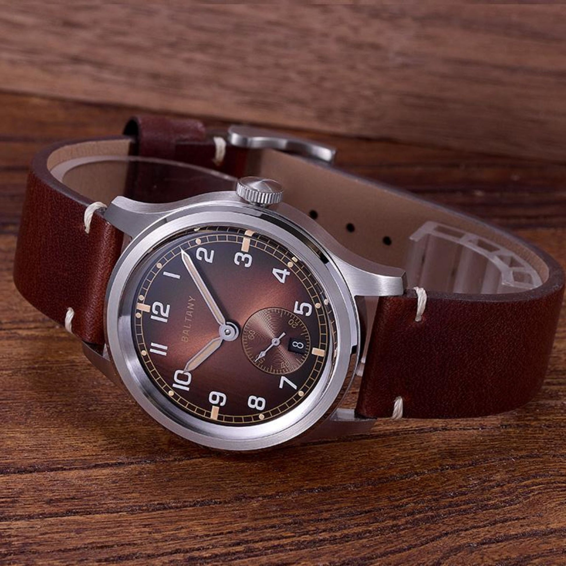 Baltany Retro 39mm Dirty Dozen Date Field Watch S2081