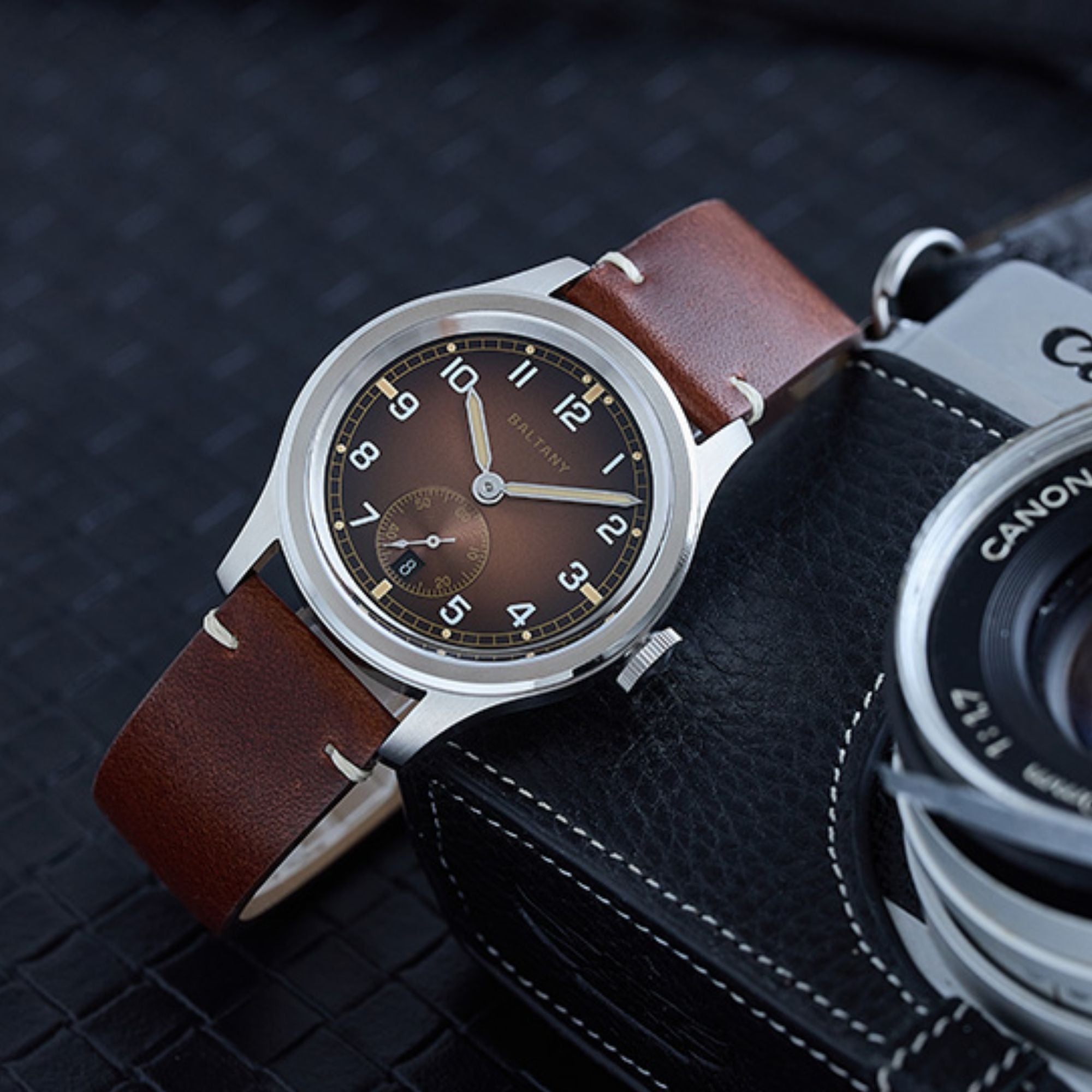 Baltany Retro 39mm Dirty Dozen Date Field Watch S2081