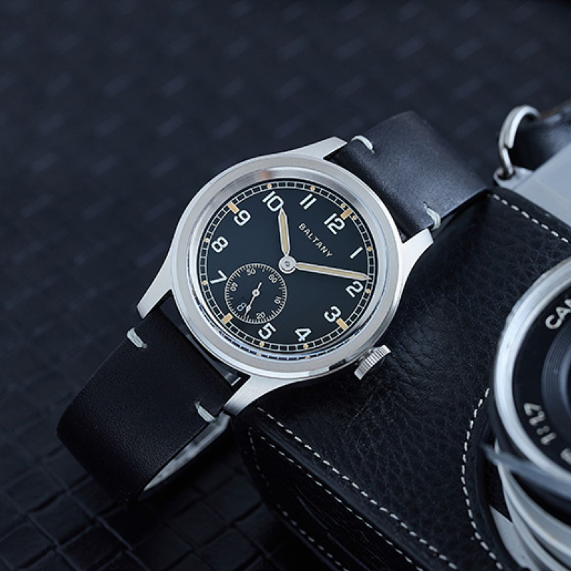 Baltany Retro 39mm Dirty Dozen Date Field Watch S2081