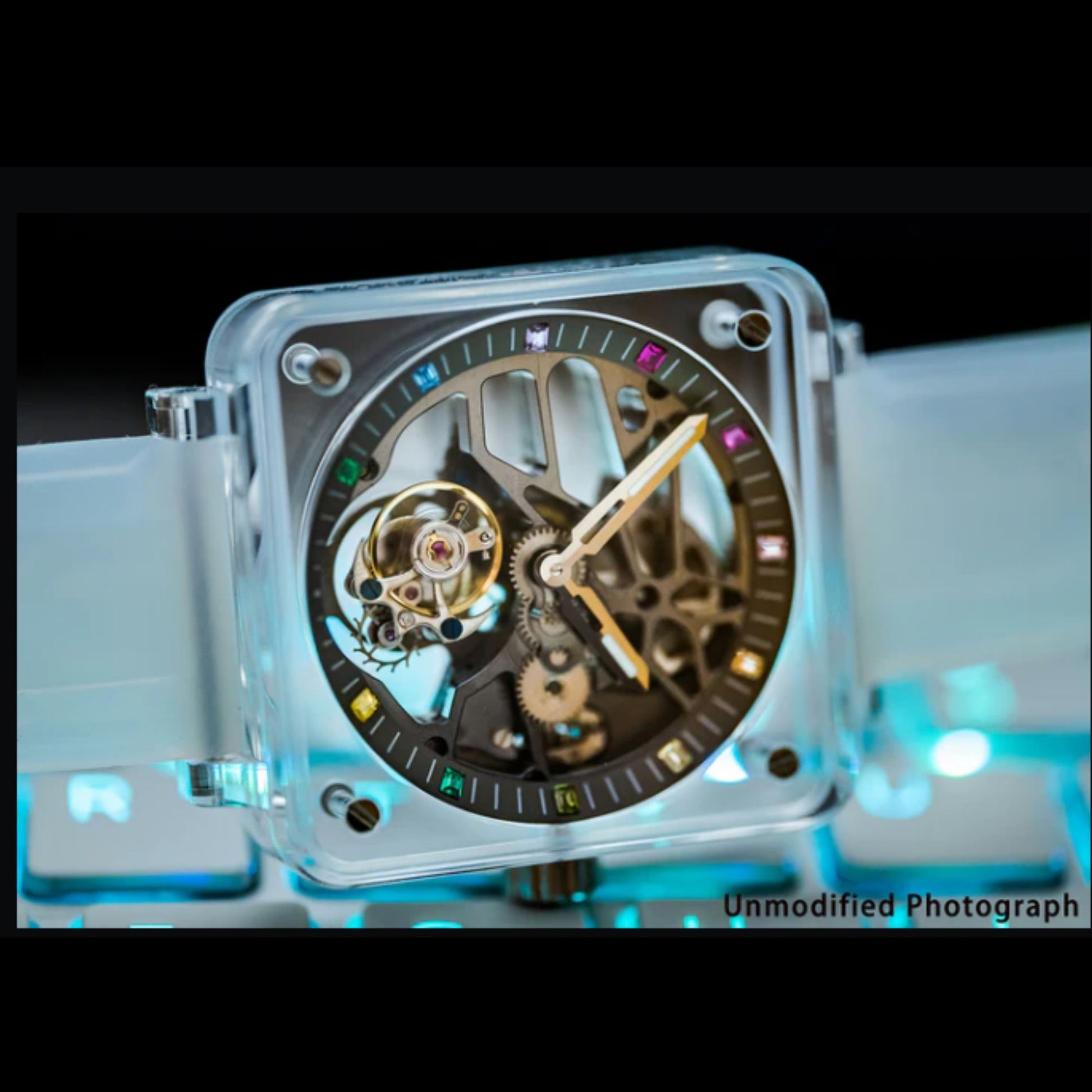 AESOP K9 Crystal Case Sapphire Mirror Tourbillon Watch 7058A