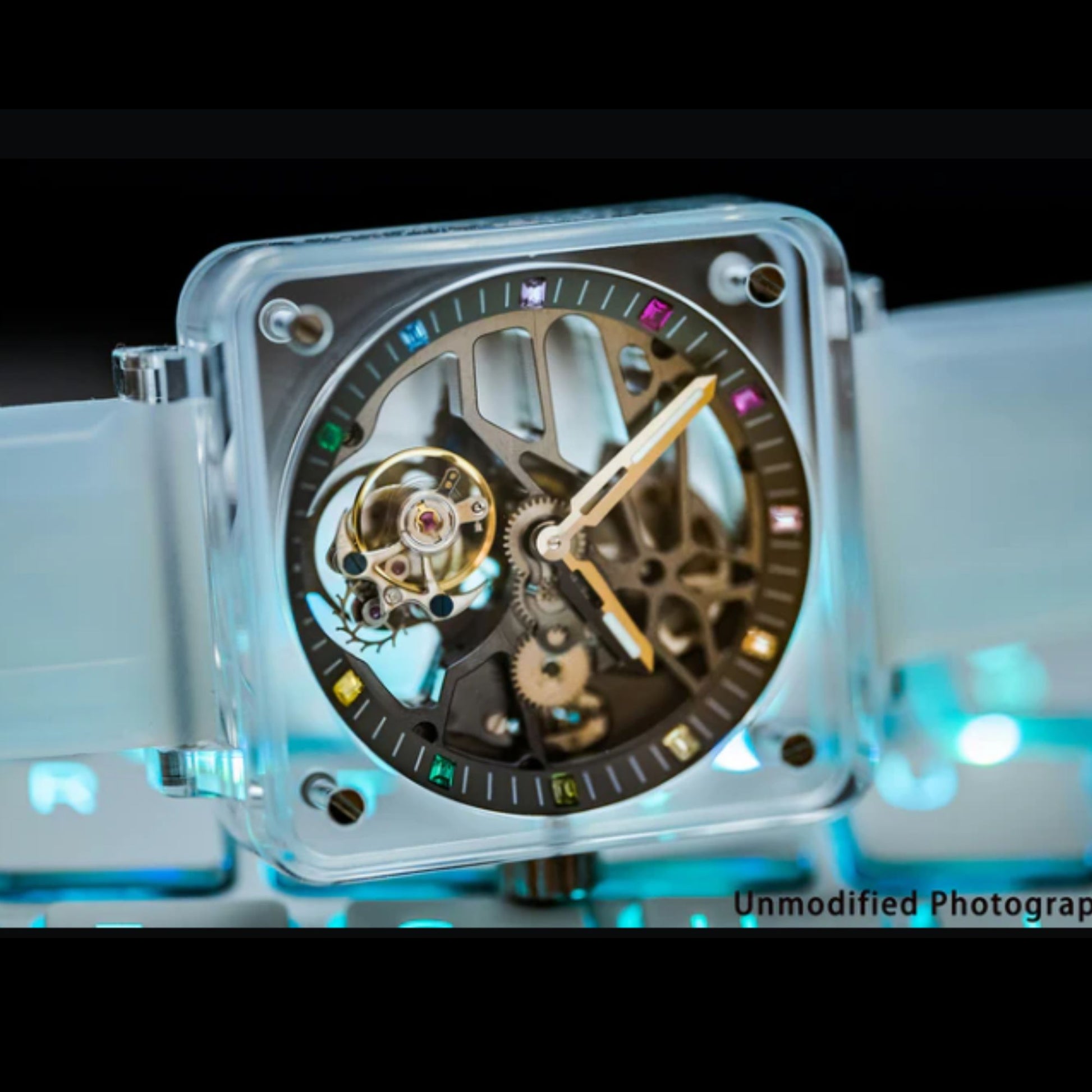 AESOP K9 Crystal Case Sapphire Mirror Tourbillon Watch 7058A