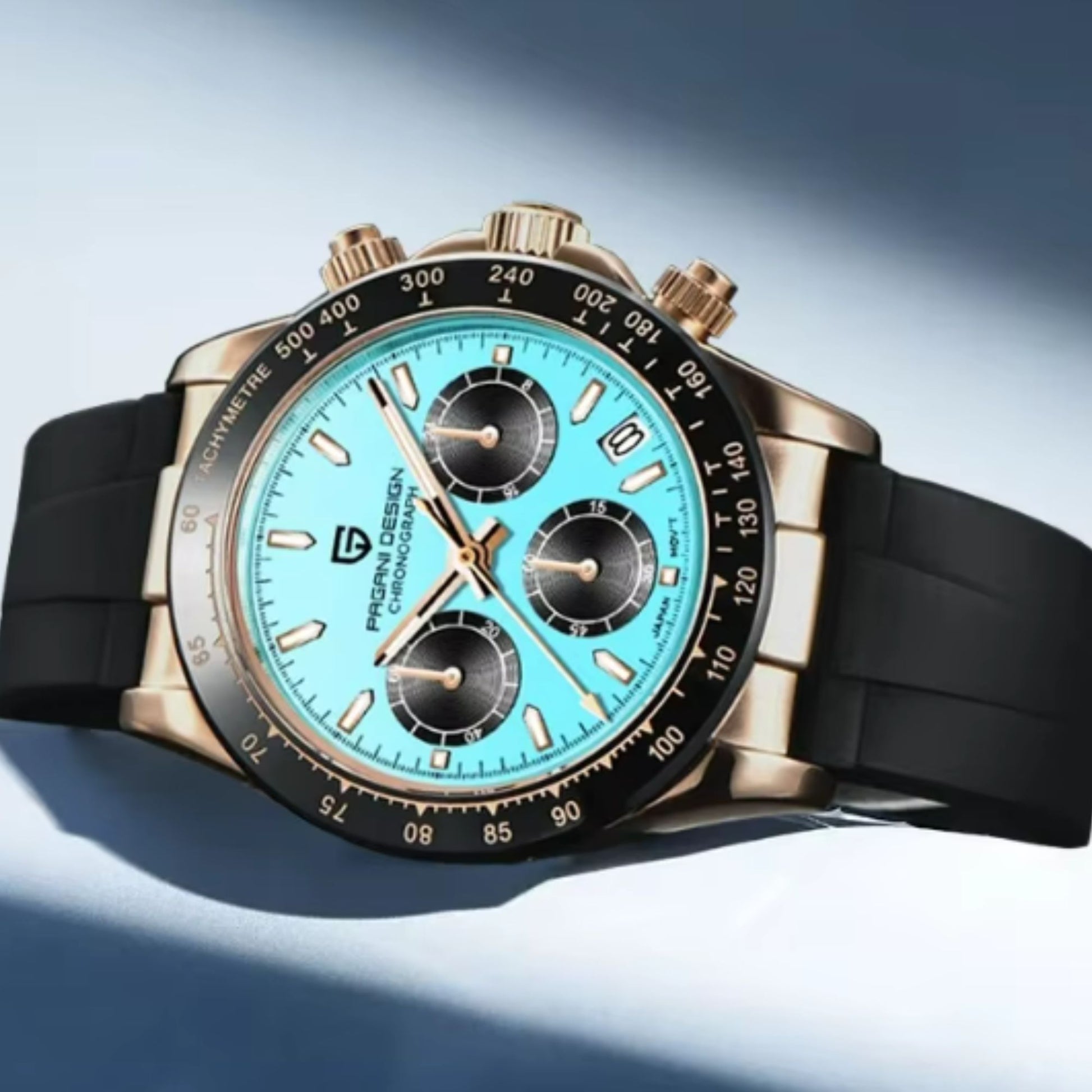 PAGANI DESIGN PD-1644 Meteorite Dial Fashion Men Quartz Wristwatches 100M Sapphire Glass Chronograph