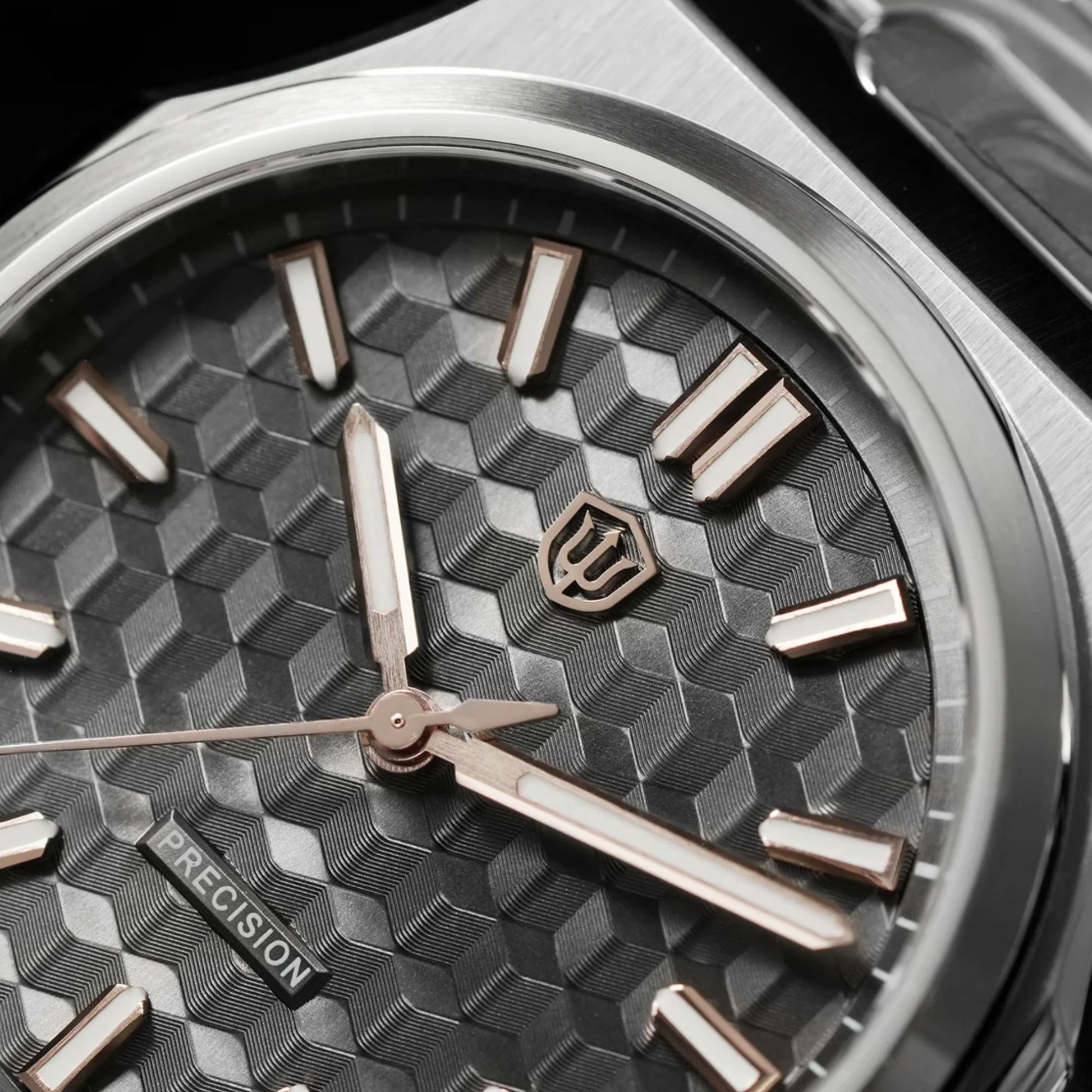 Watchdives Premier WD0016B Square-Block Faceted Dial Original Design