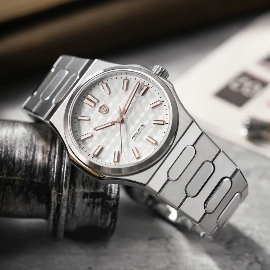 Watchdives Premier WD0016B Square-Block Faceted Dial Original Design