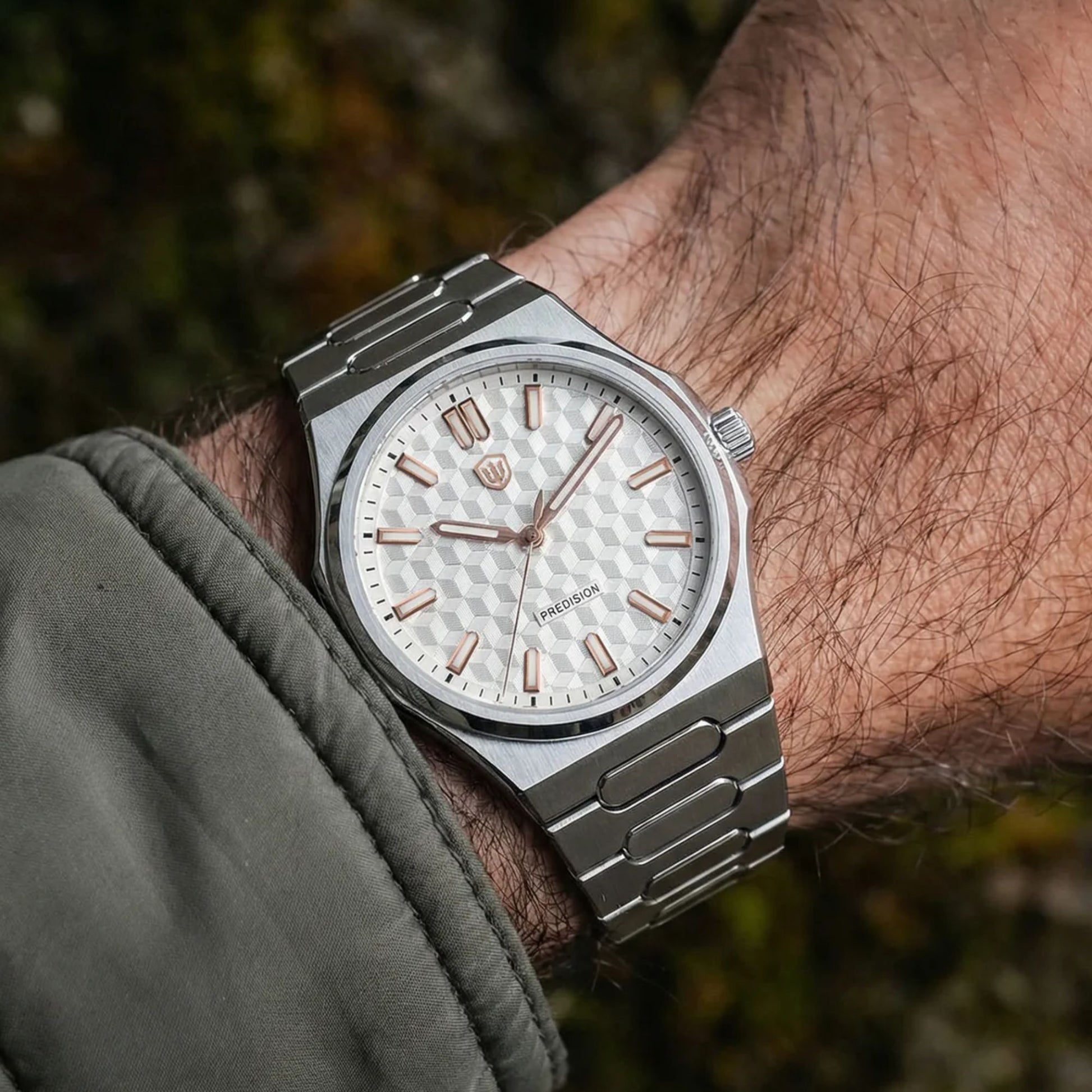 Watchdives Premier WD0016B Square-Block Faceted Dial Original Design