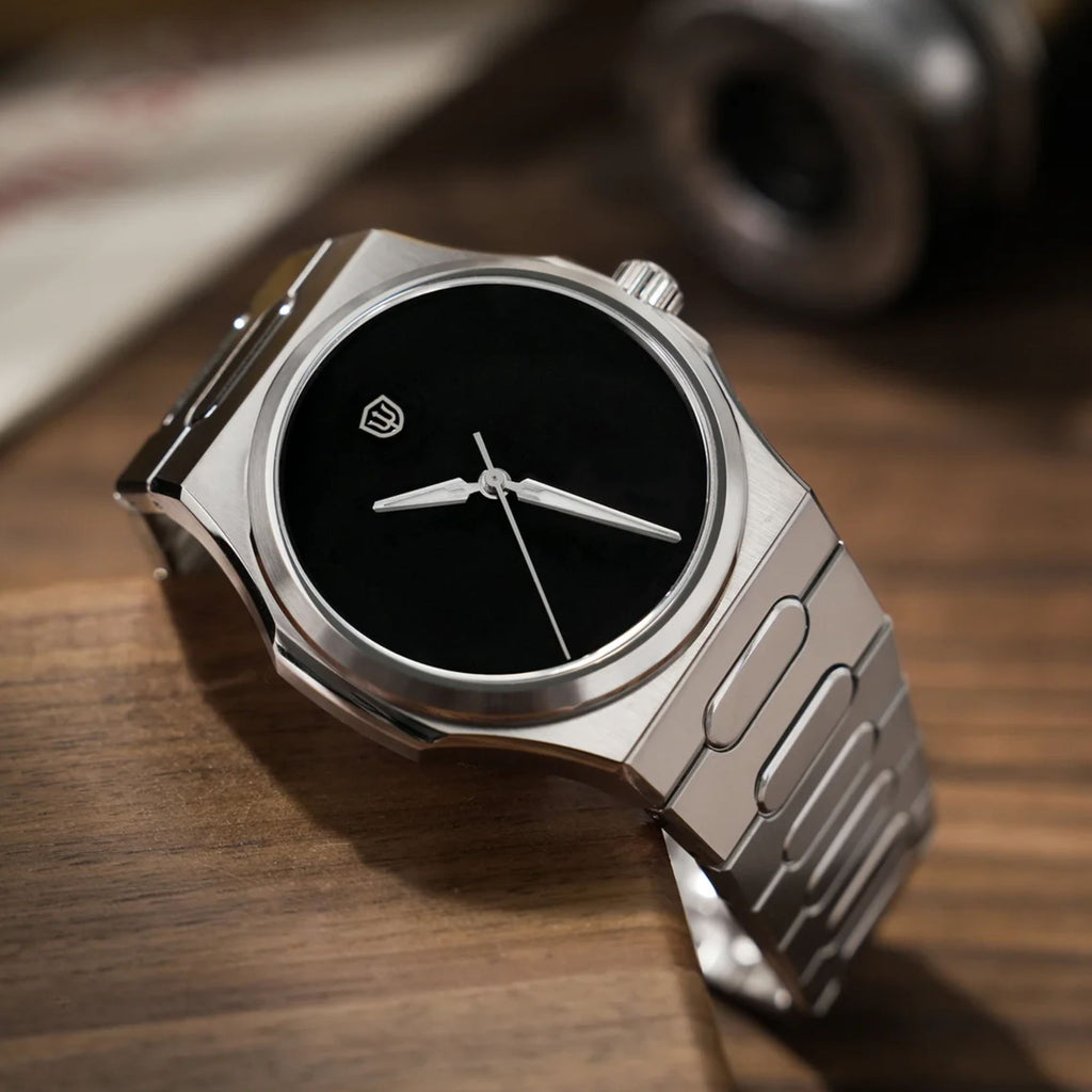Watchdives Premier WD0016B Square-Block Faceted Dial Original Design