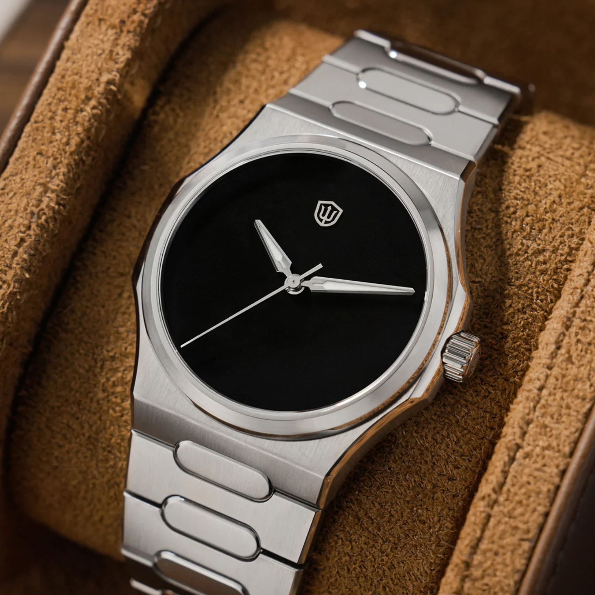 Watchdives Premier WD0016B Square-Block Faceted Dial Original Design