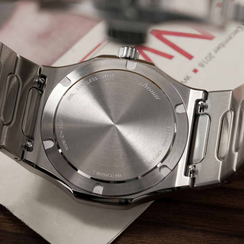 Watchdives Premier WD0016B Square-Block Faceted Dial Original Design