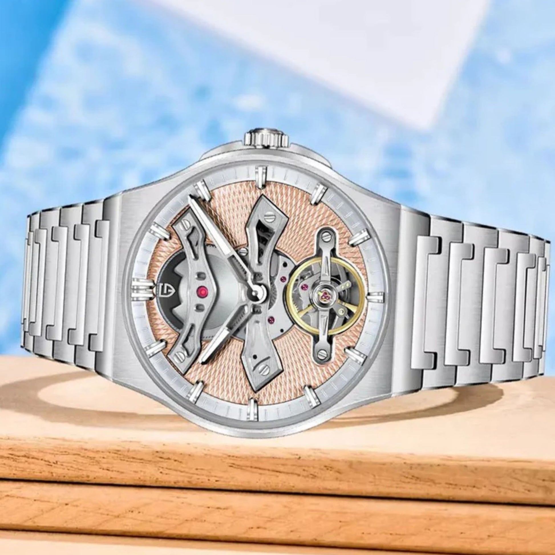 PAGANI DESIGN PD-YS028 Automatic Watch Unique Stainless Steel Mechanical Wrist Watch for Men