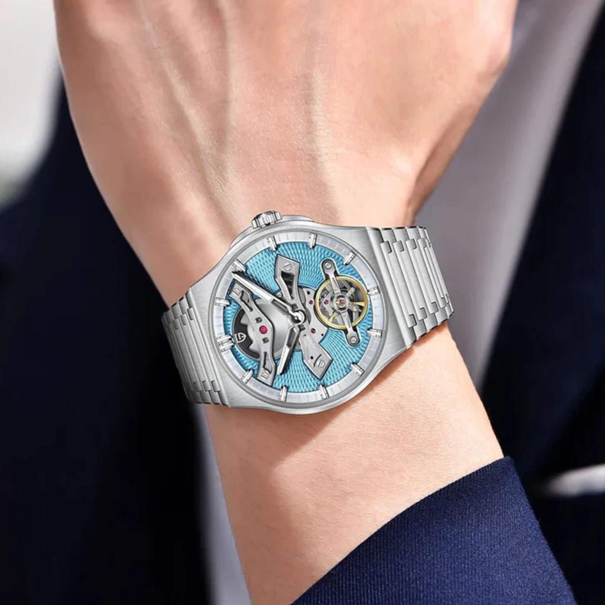 PAGANI DESIGN PD-YS028 Automatic Watch Unique Stainless Steel Mechanical Wrist Watch for Men