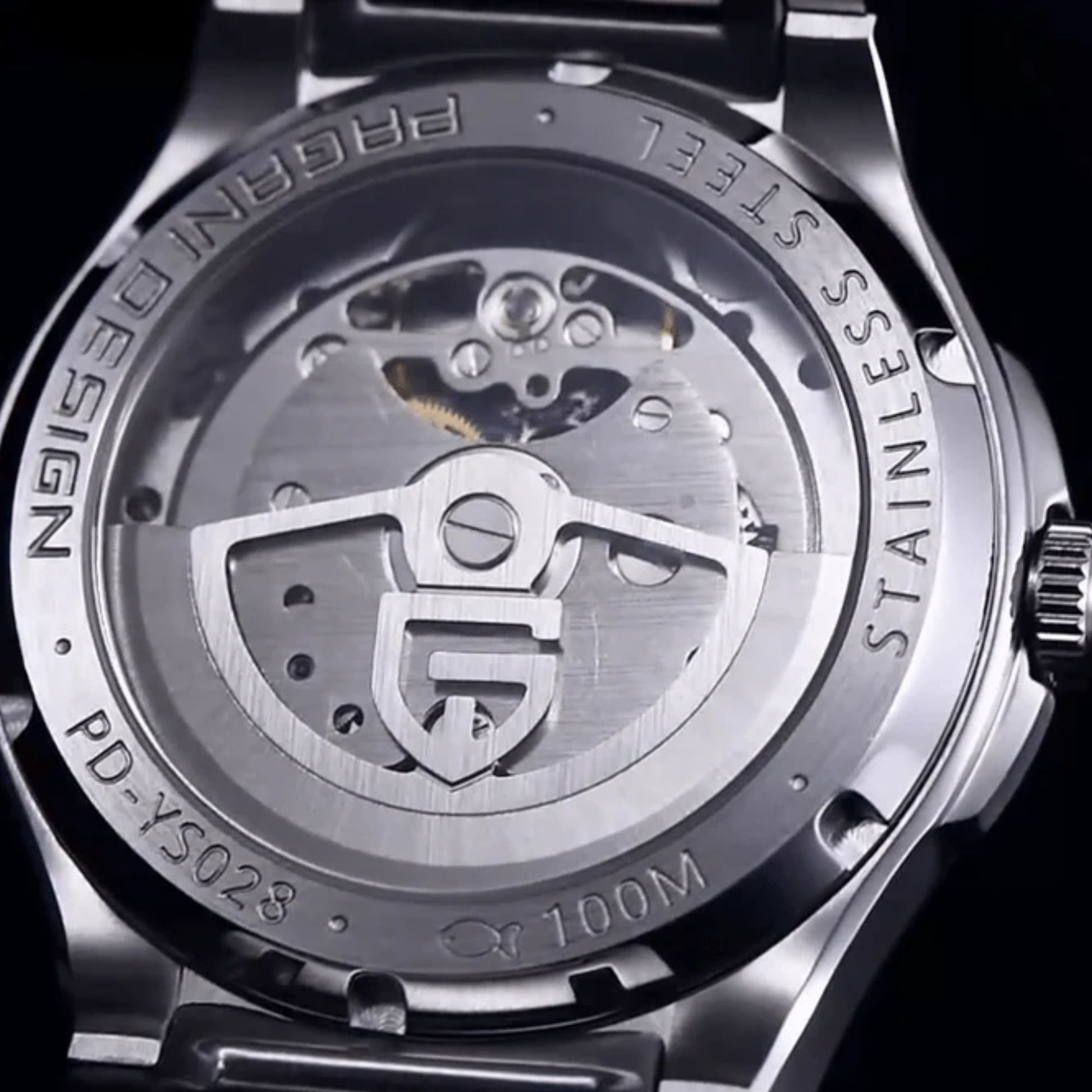 PAGANI DESIGN PD-YS028 Automatic Watch Unique Stainless Steel Mechanical Wrist Watch for Men