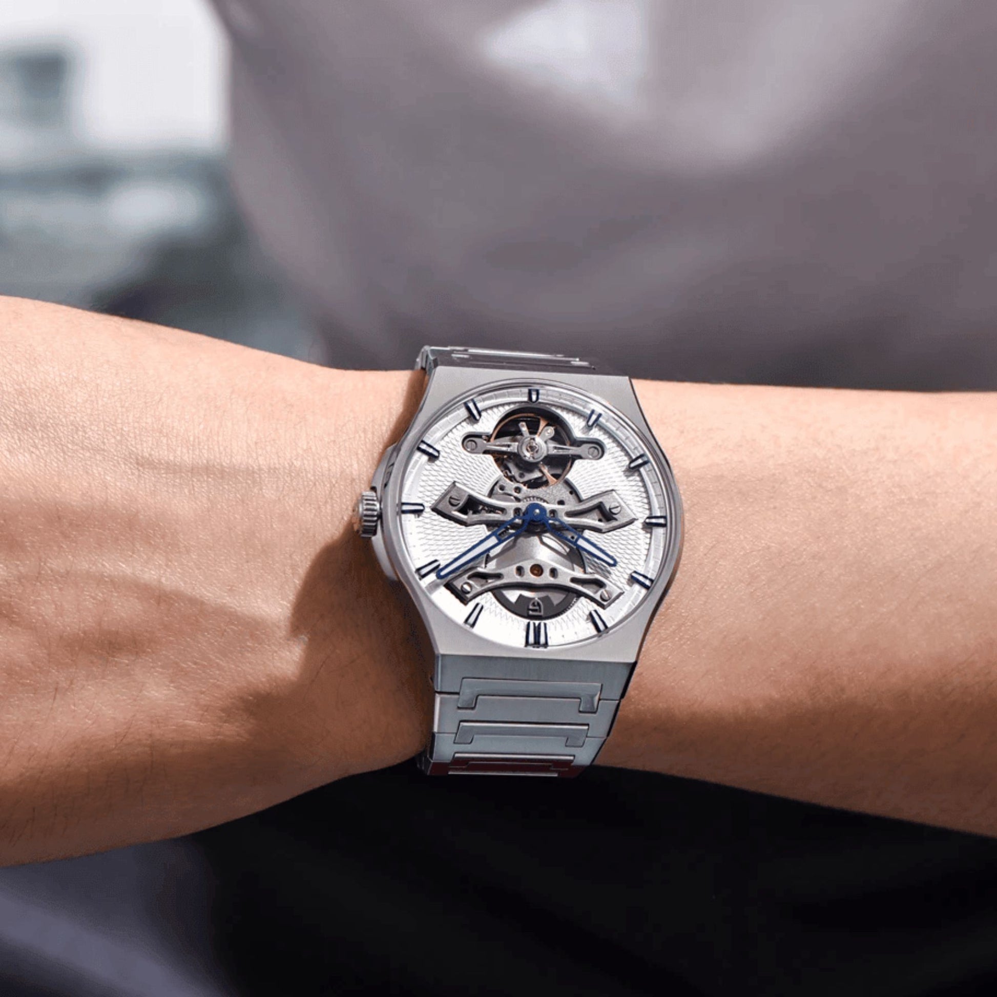 PAGANI DESIGN PD-YS028 Automatic Watch Unique Stainless Steel Mechanical Wrist Watch for Men